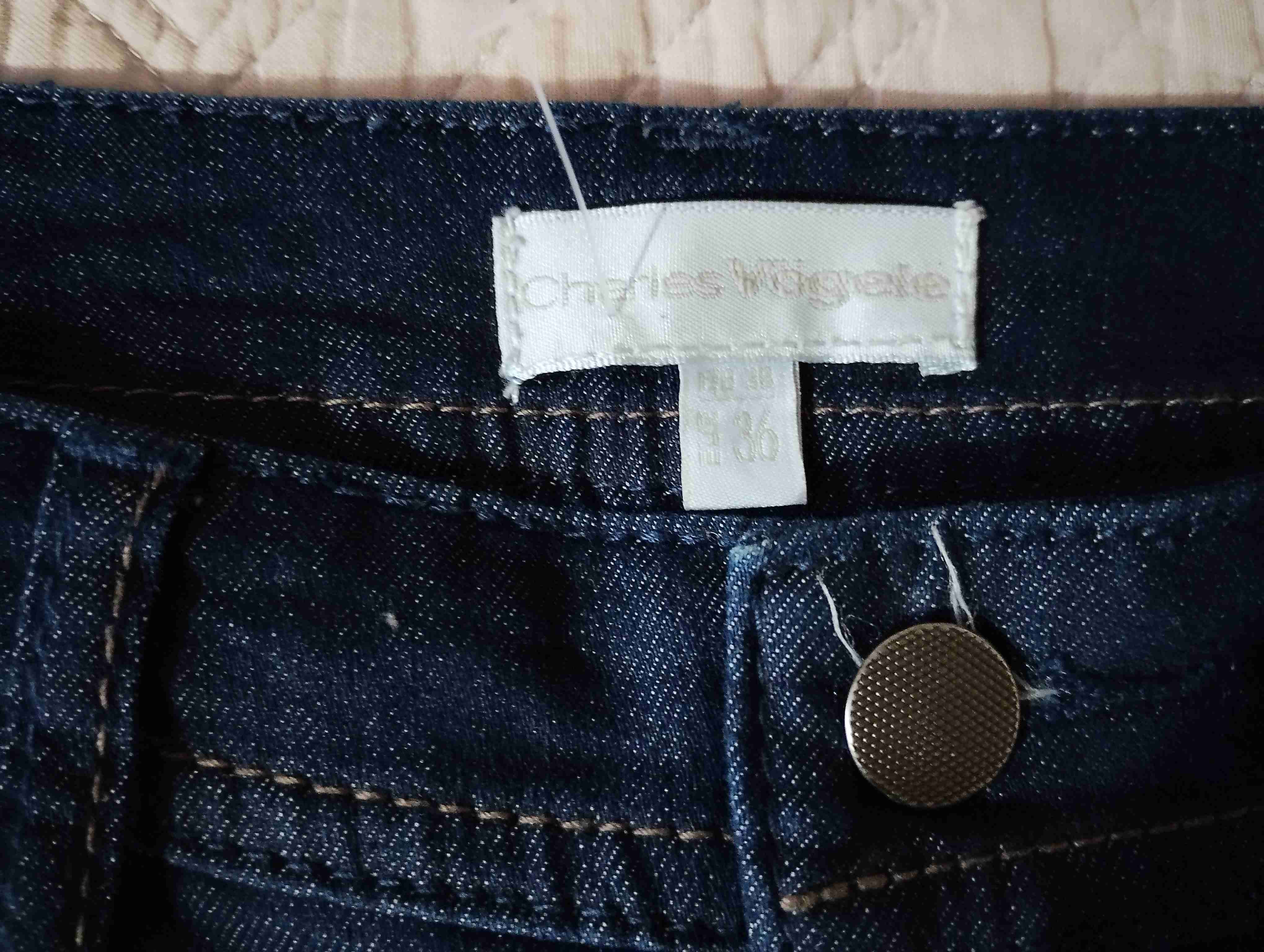 Falda denim azul oscura - miniatura 3