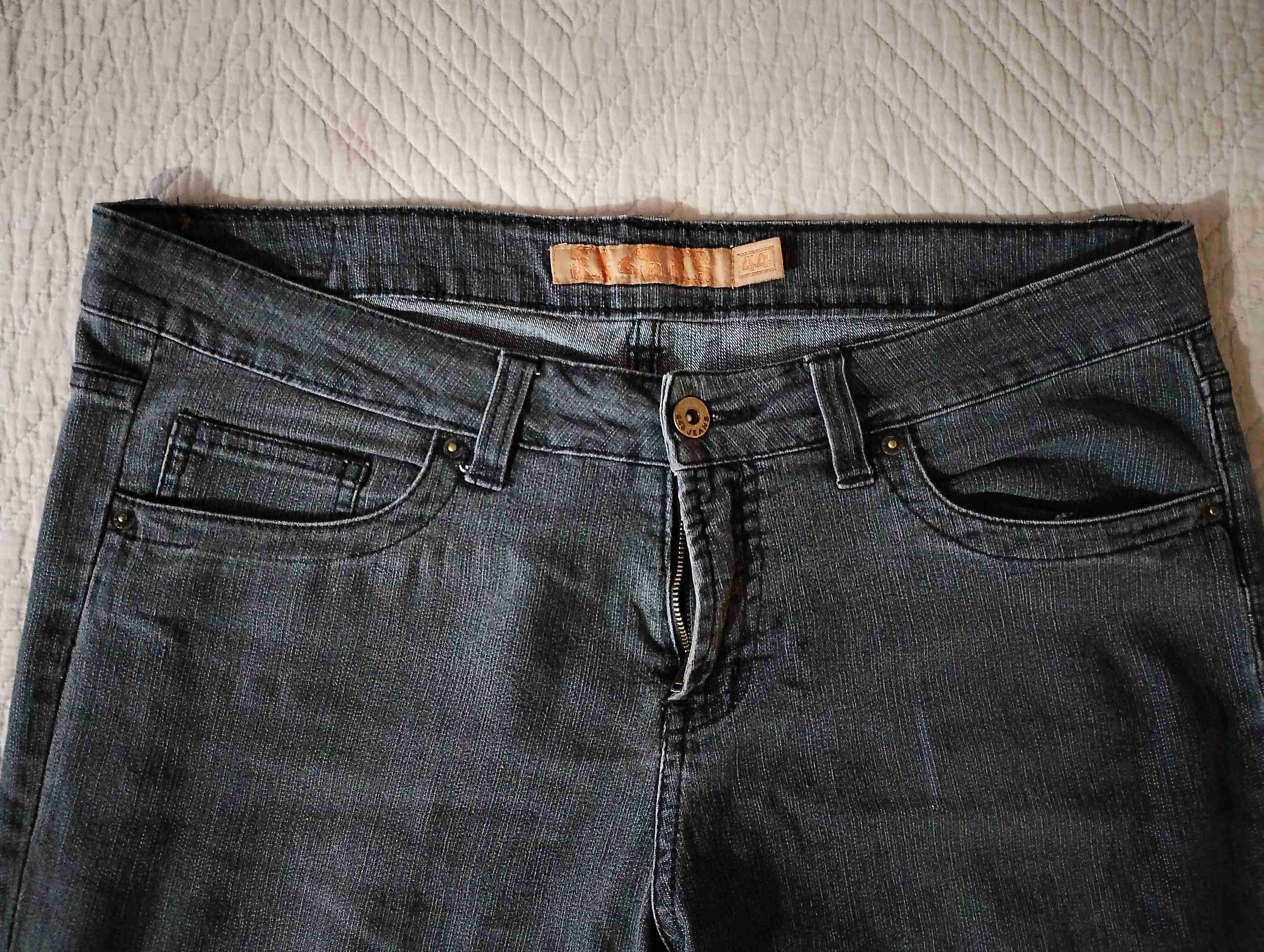 Jeans negros de pierna ancha - miniatura 2