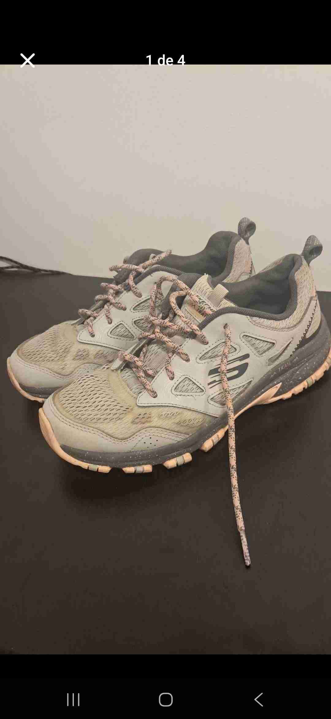 Zapatillas deportivas gris y rosa - miniatura 2