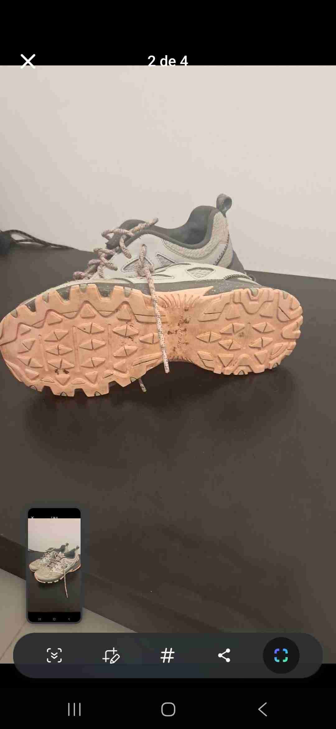 Zapatillas deportivas gris y rosa - miniatura 3