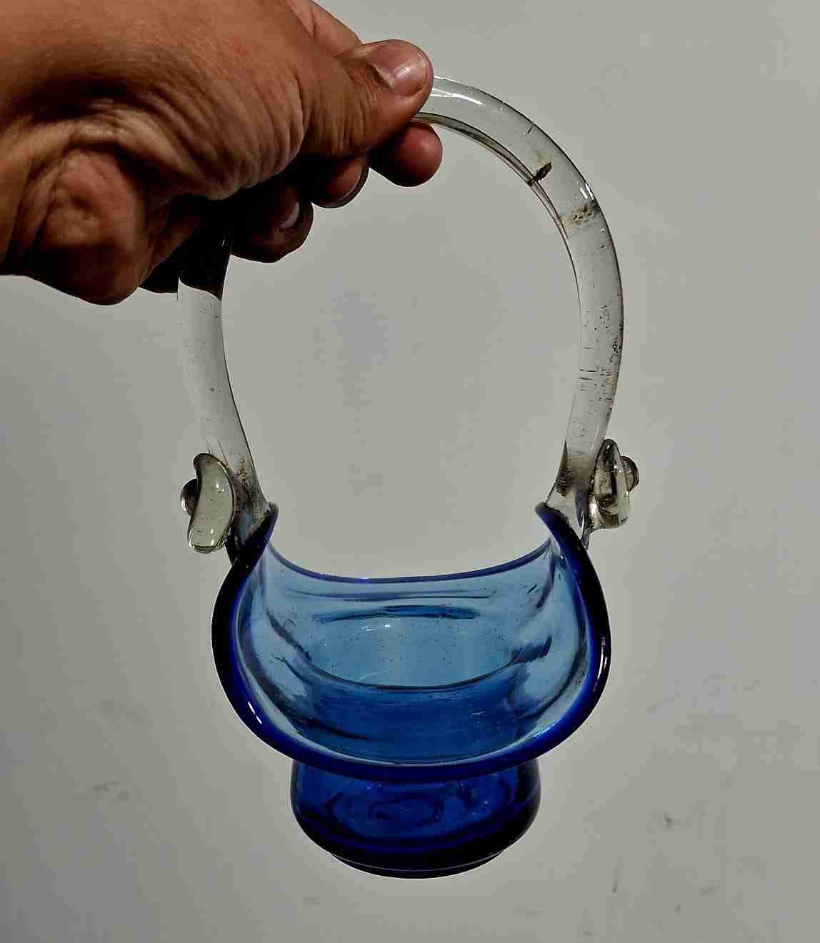 Canastita de vidrio azul - miniatura 2