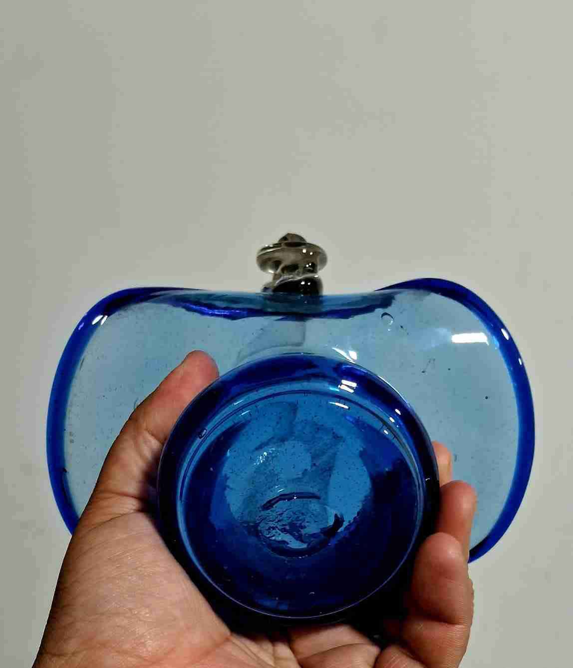 Canastita de vidrio azul - miniatura 3