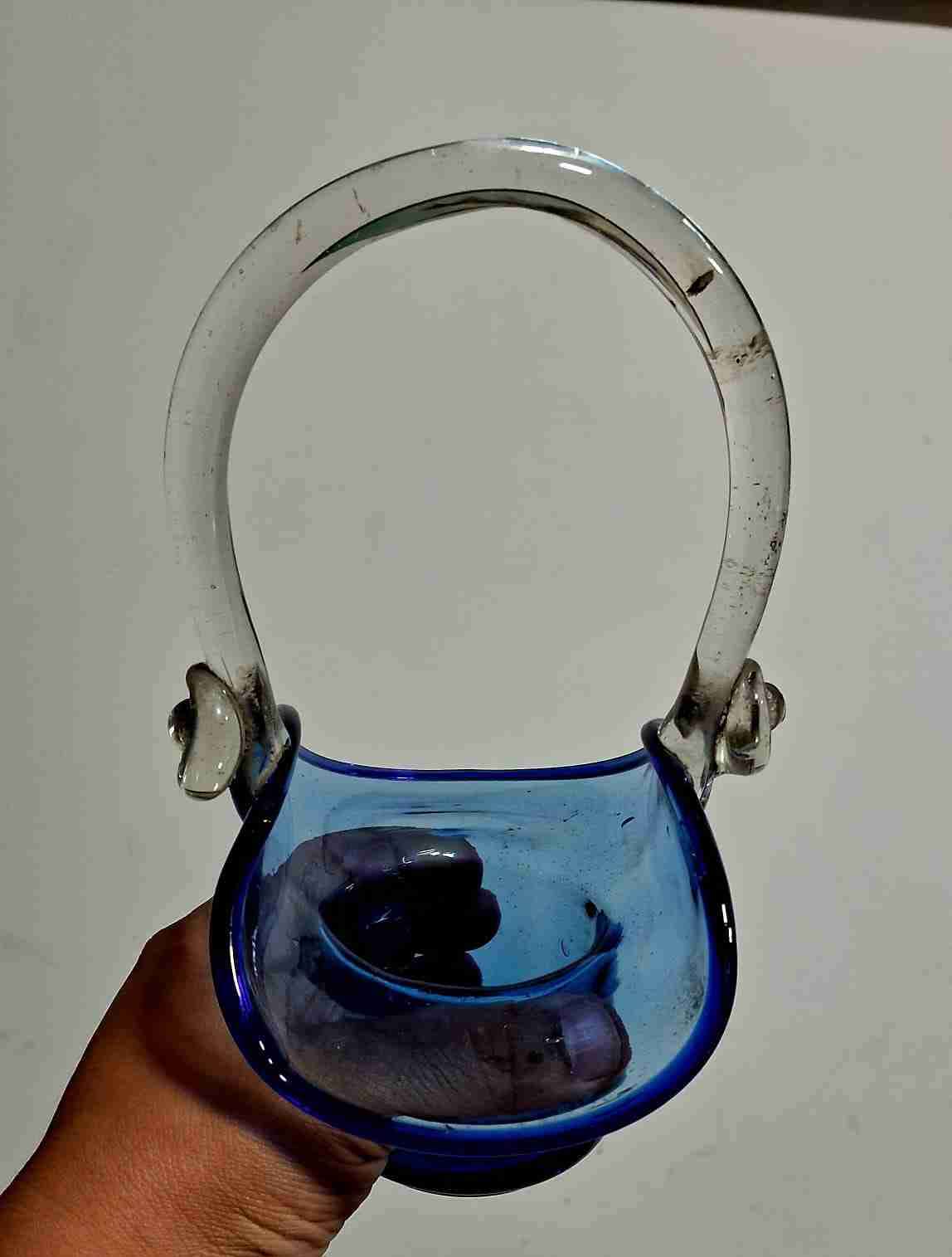 Canastita de vidrio azul - miniatura 4