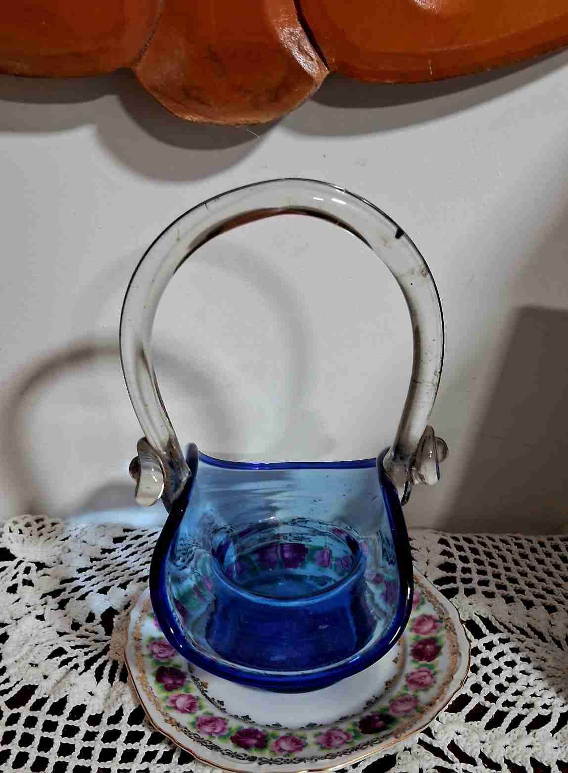 Canastita de vidrio azul - miniatura 5