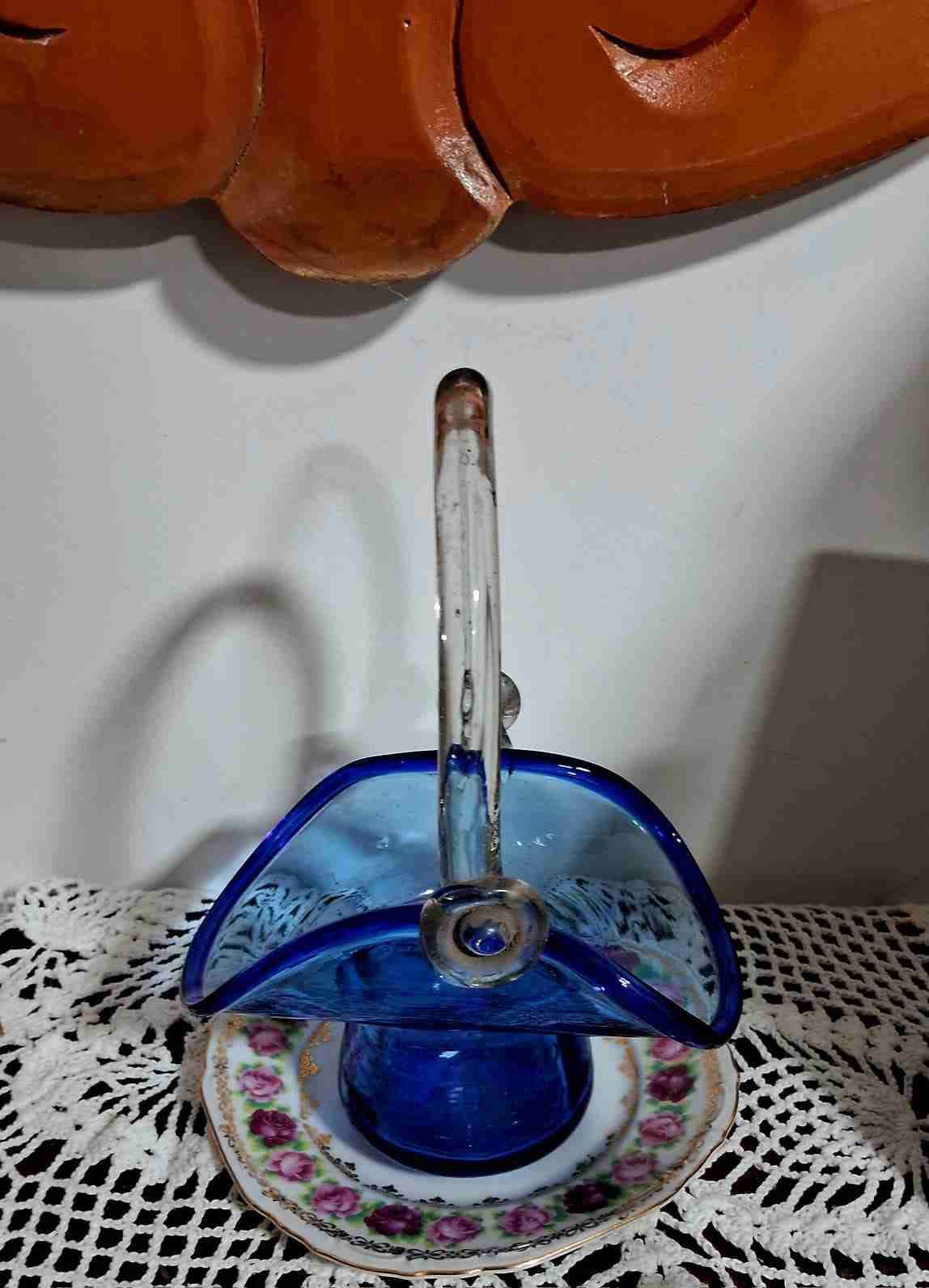 Canastita de vidrio azul - miniatura 6