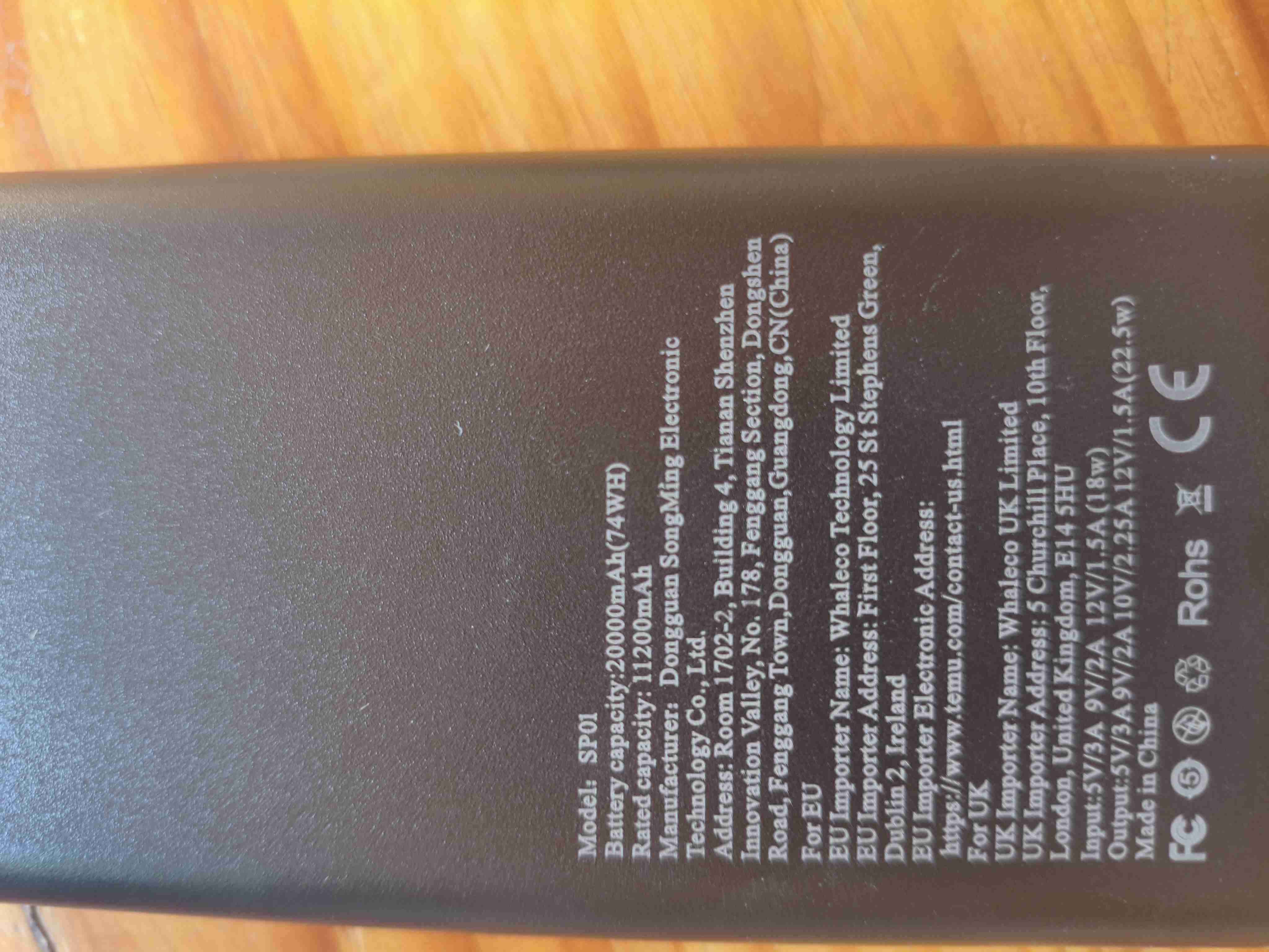 Power bank GYX negro 20.000mha - miniatura 2