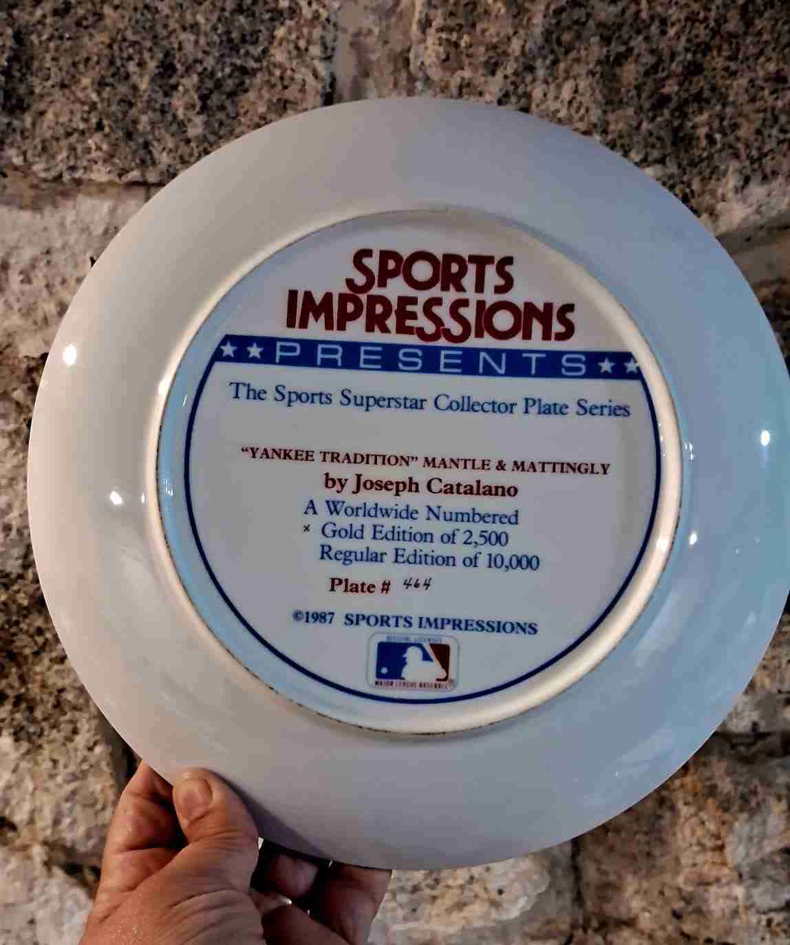 Plato coleccionable Sports Impressions