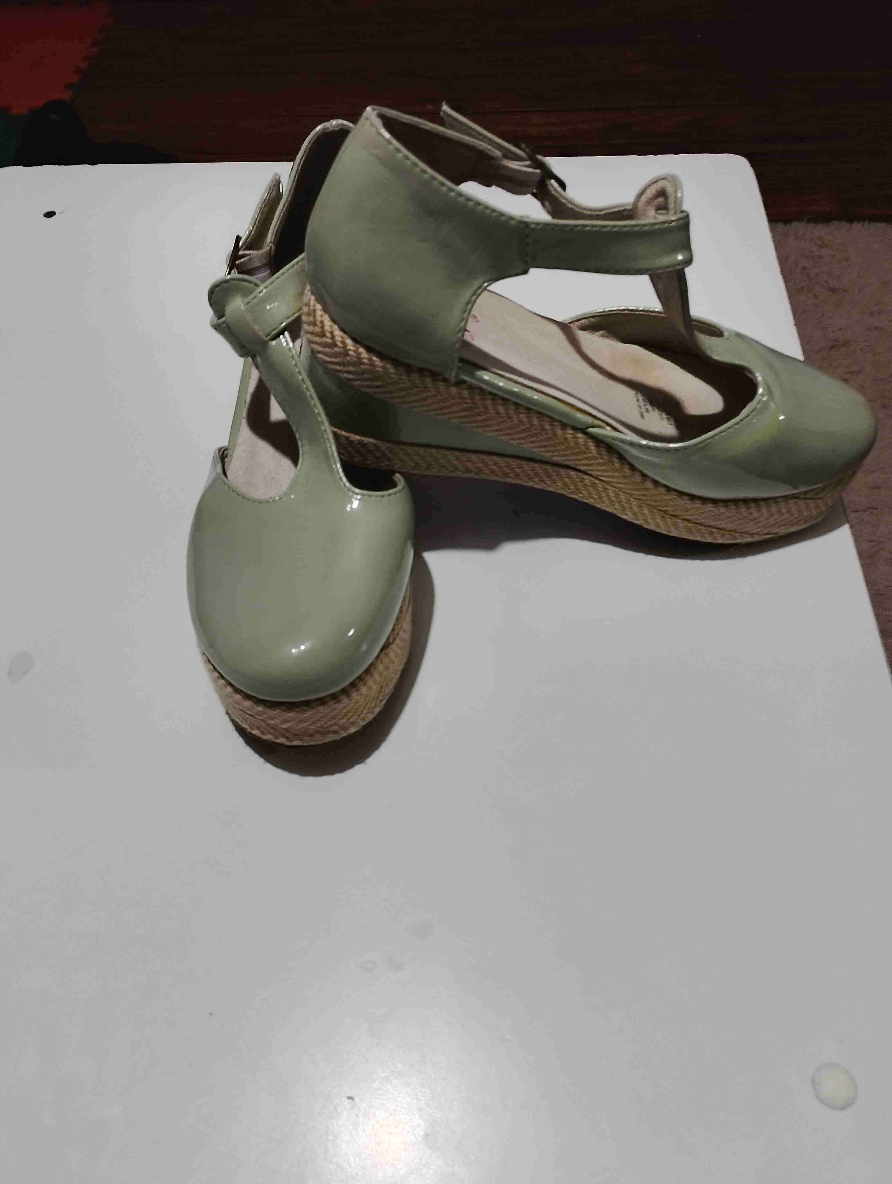 Sandalias verde menta de charol - miniatura 3