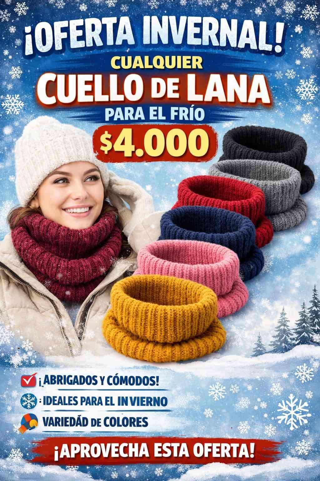 Cuello de lana para el frío