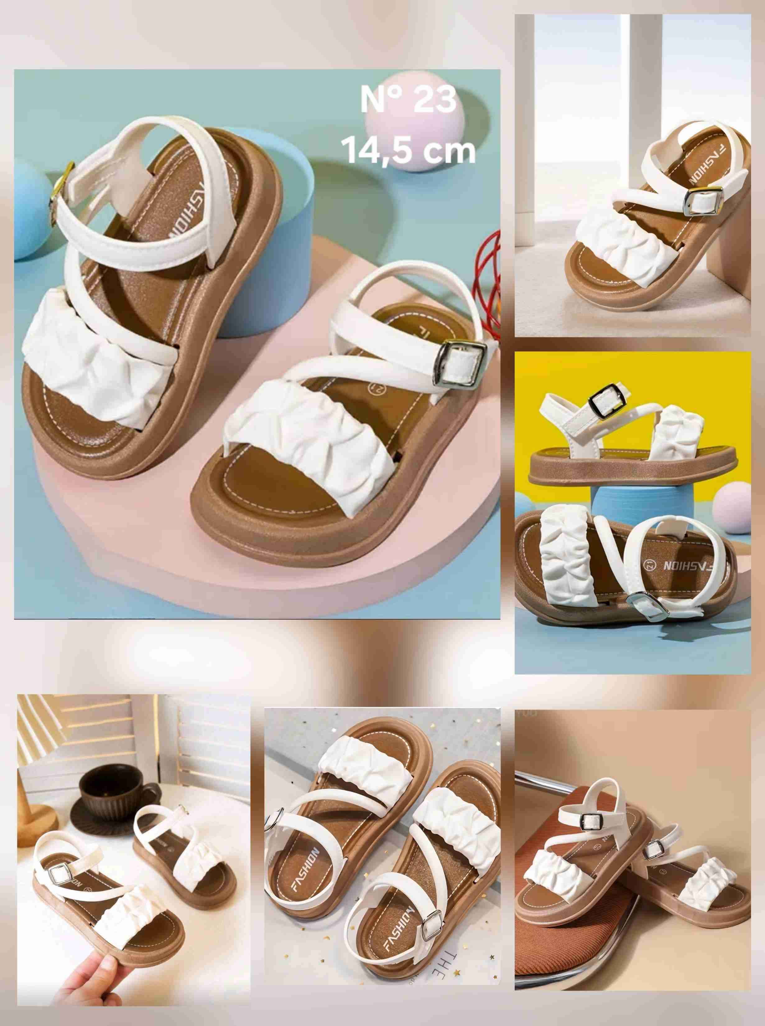 Sandalias blancas para niña talla 23