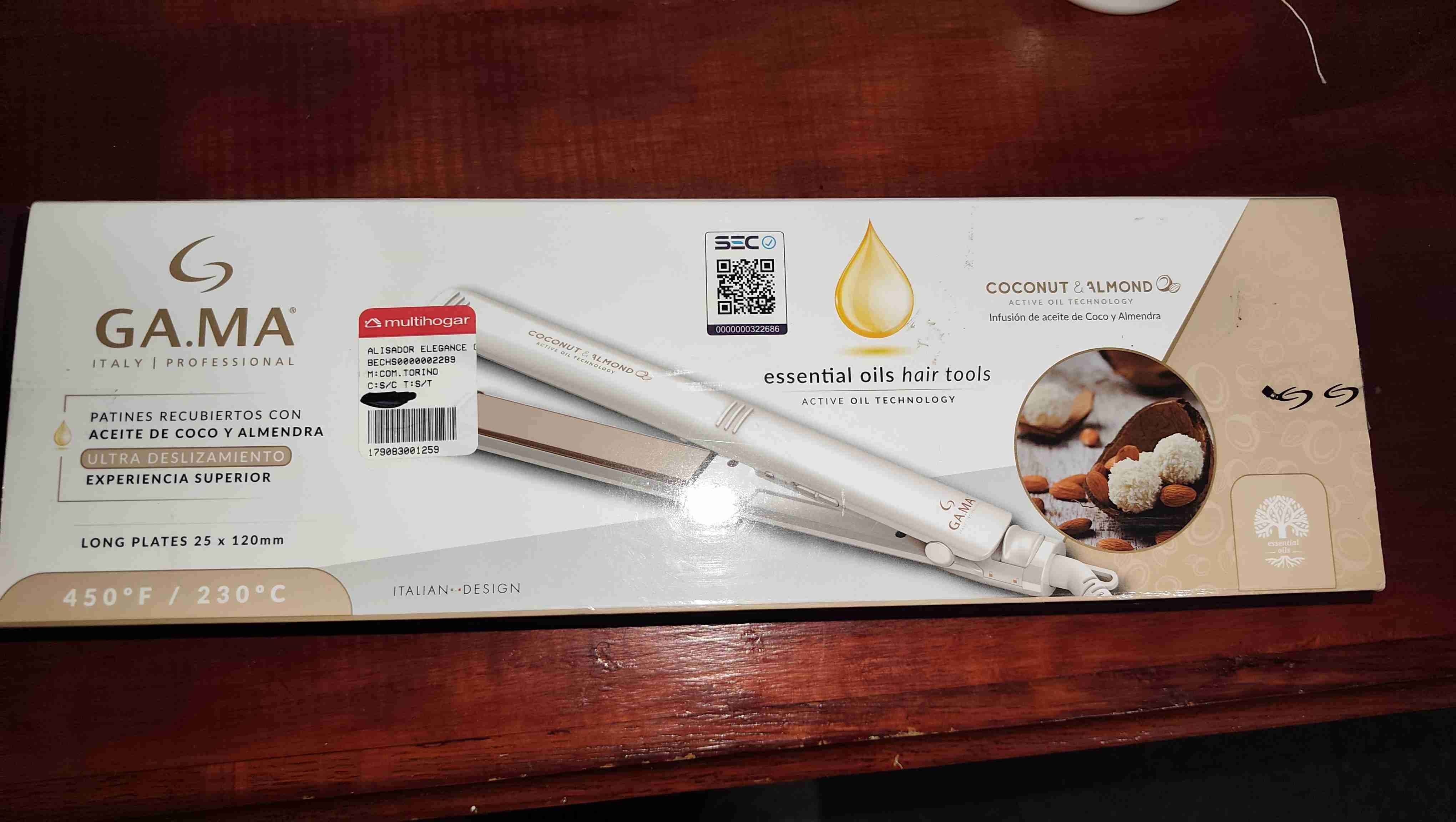 Alisador cabello GA.MA aceite coco y almendra