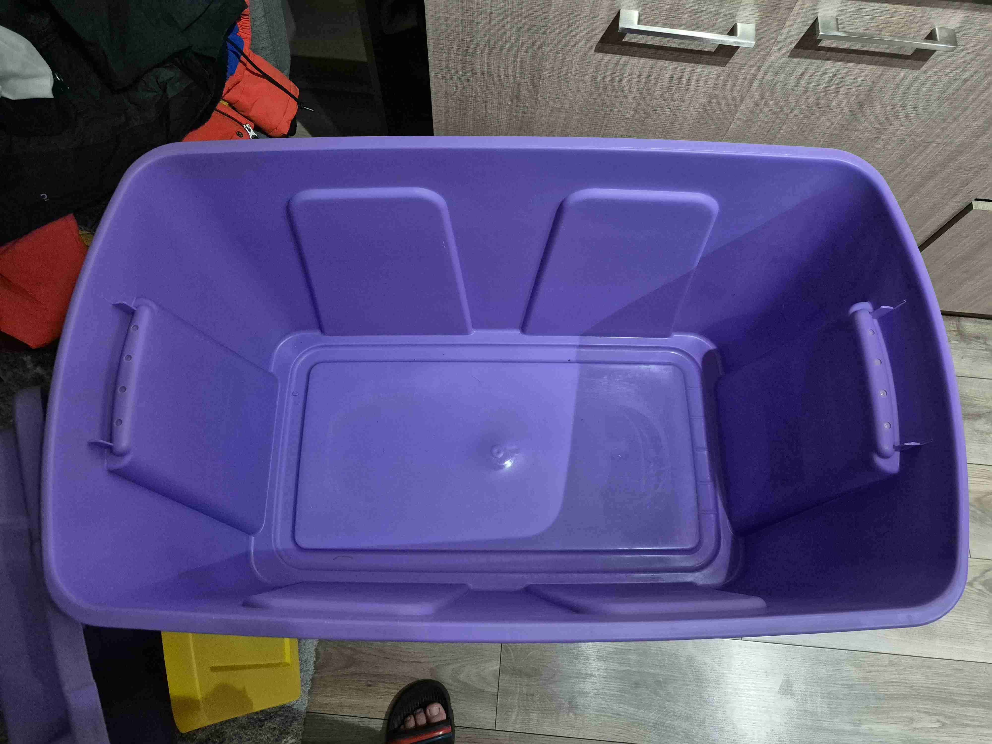 Contenedor plástico morado