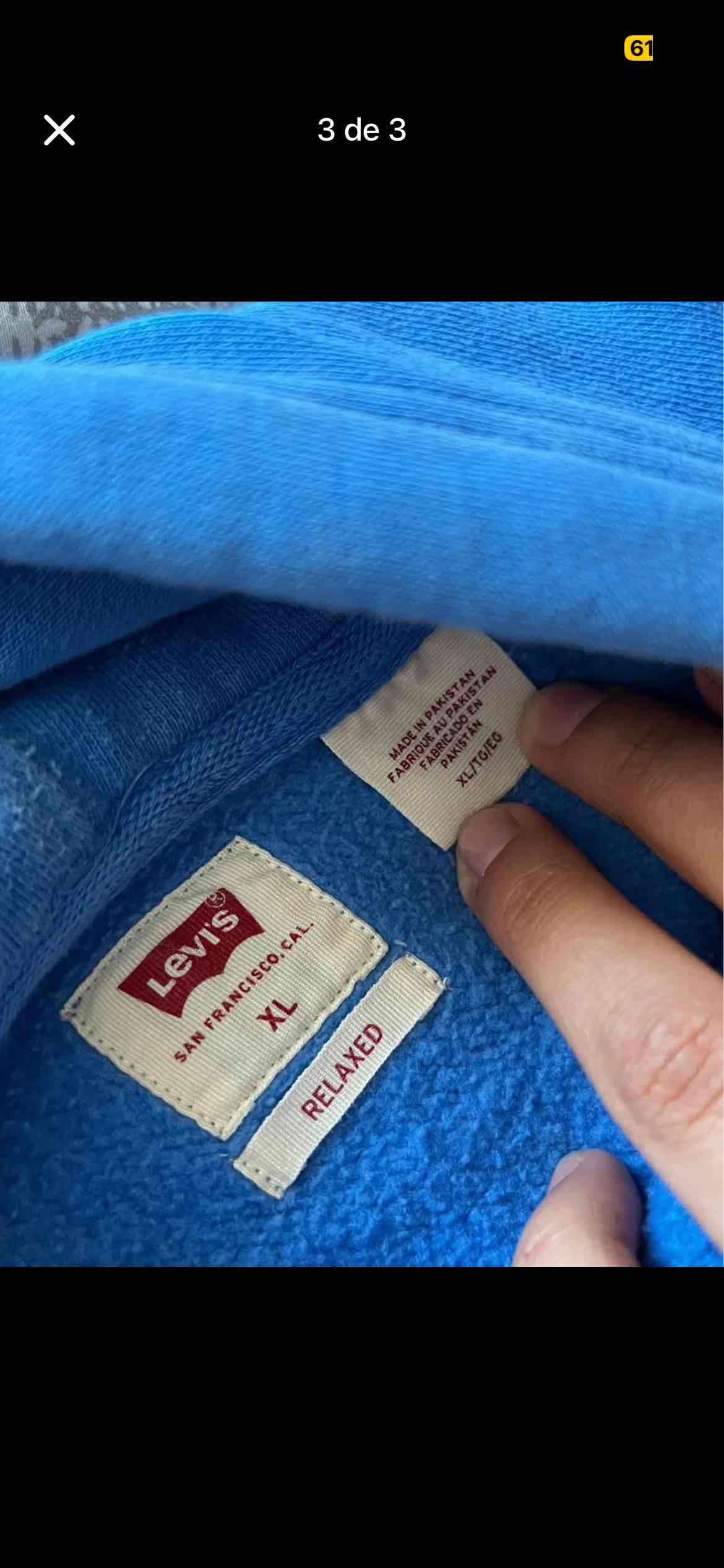 Polerón azul Levi's original - miniatura 3