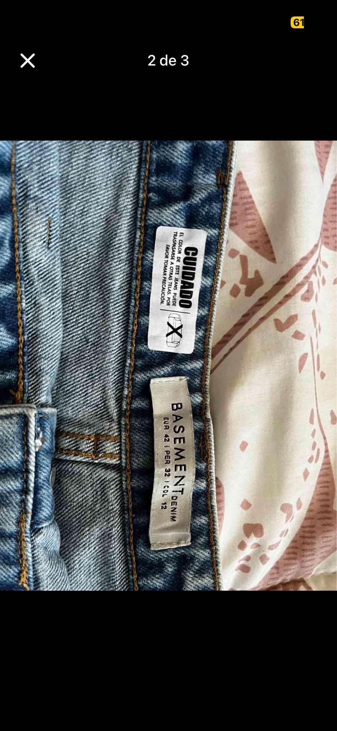 Mini falda denim con botones - miniatura 2