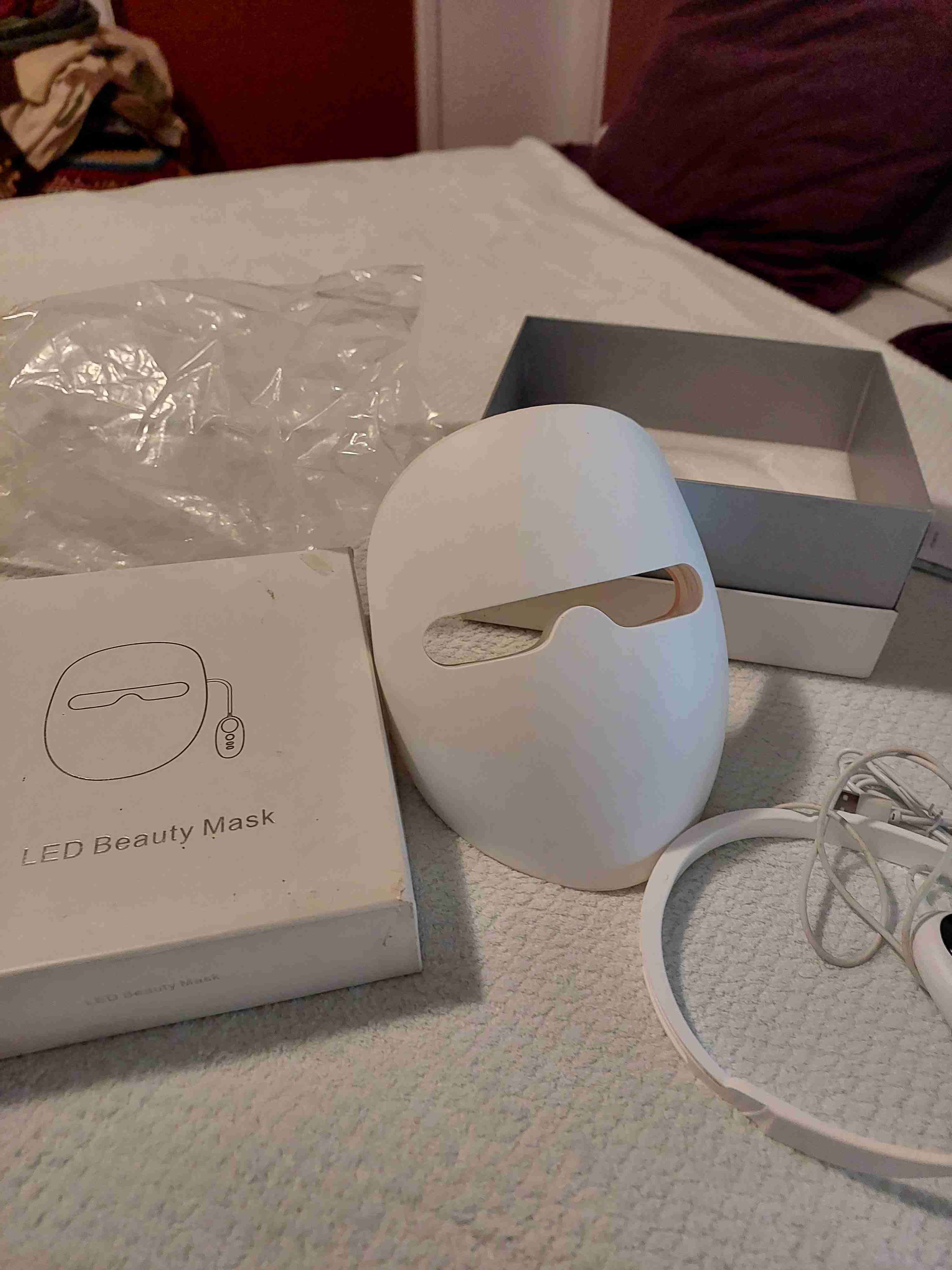 Máscara de belleza LED blanca/colores