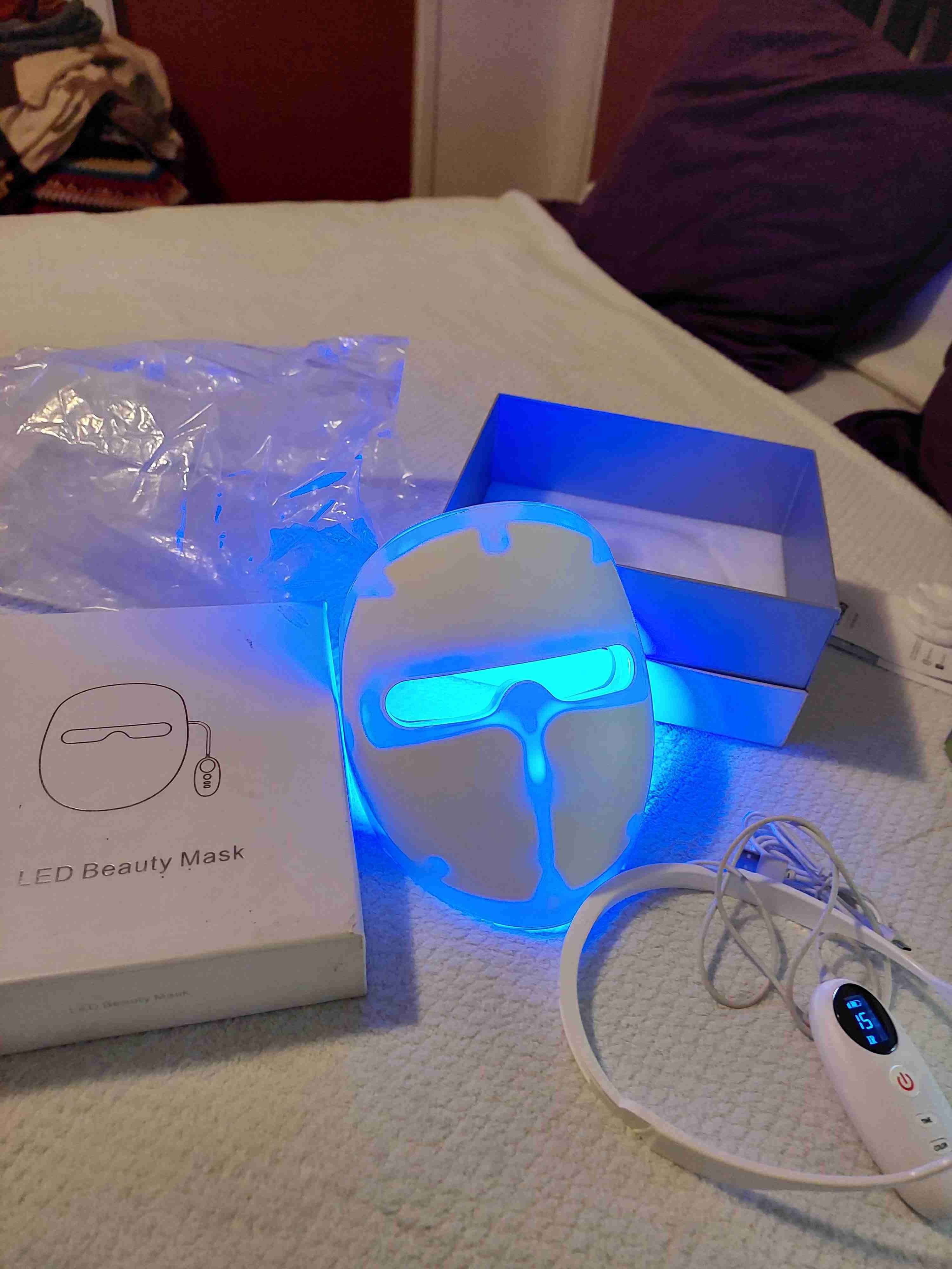 Máscara de belleza LED blanca/colores - miniatura 3