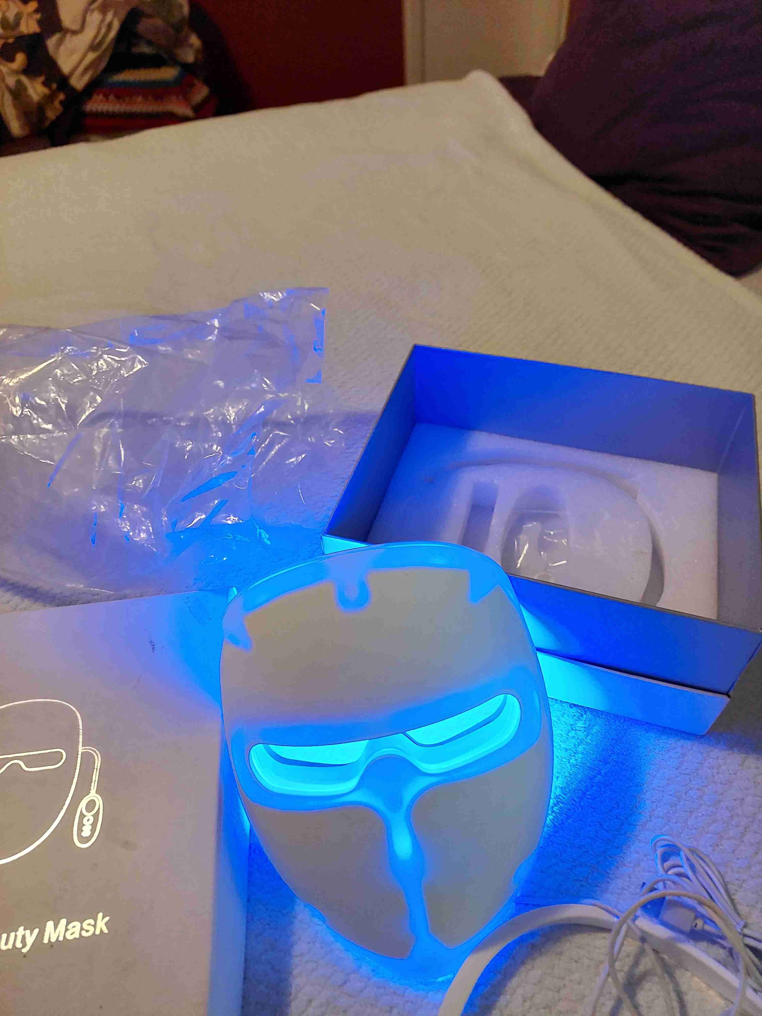 Máscara de belleza LED blanca/colores - miniatura 6