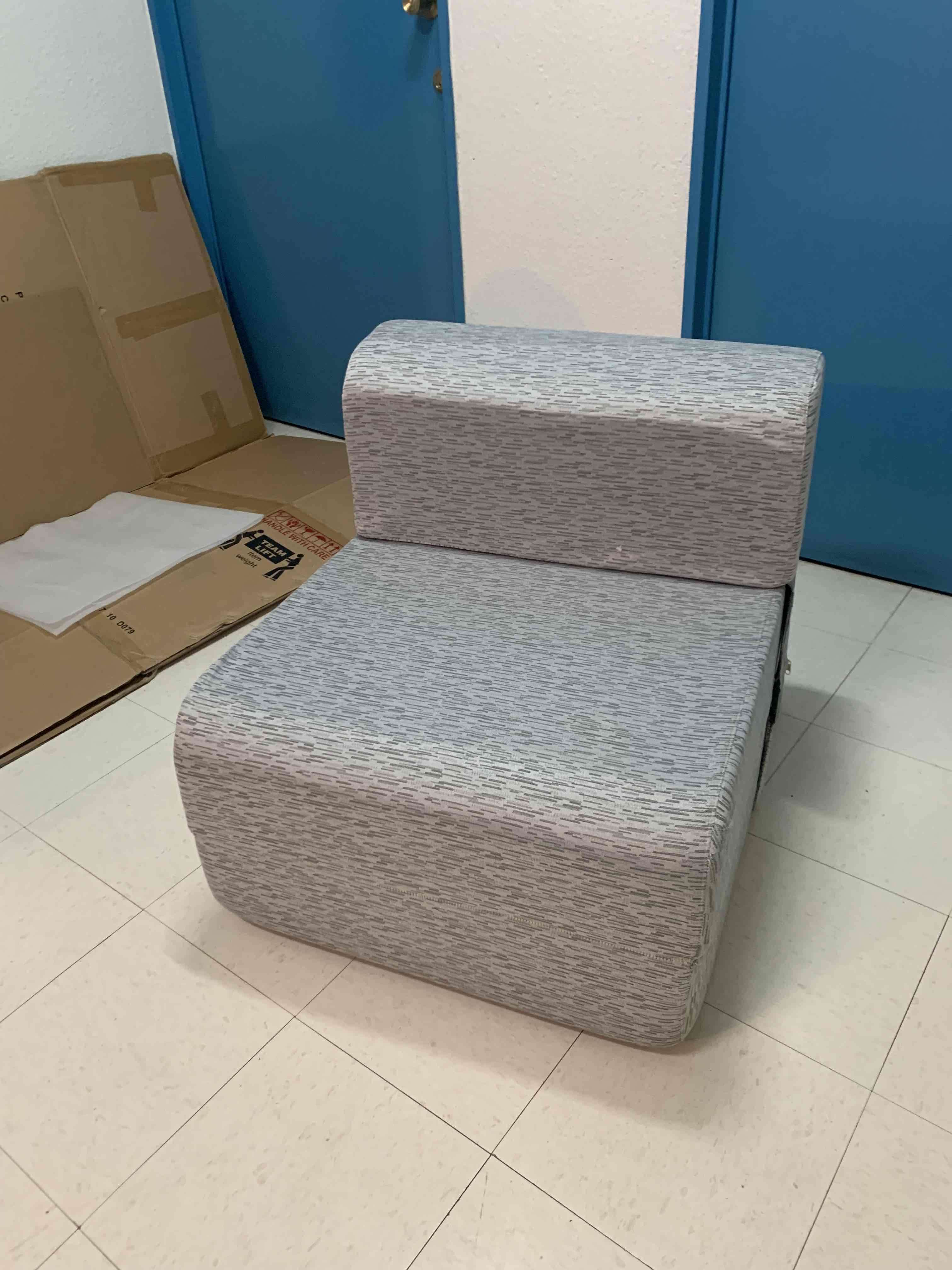 Sillón cama plegable gris - miniatura 2