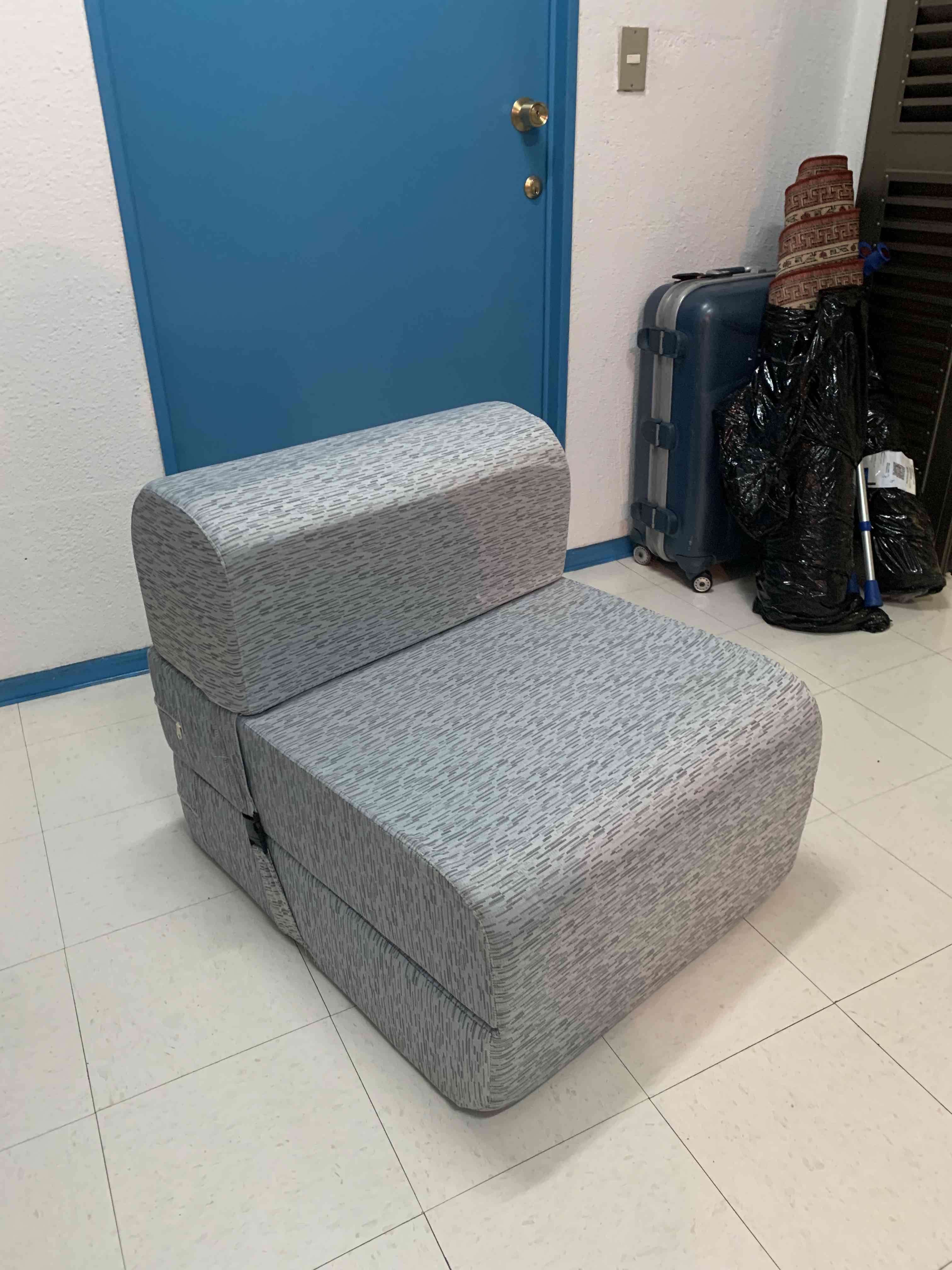 Sillón cama plegable gris - miniatura 3