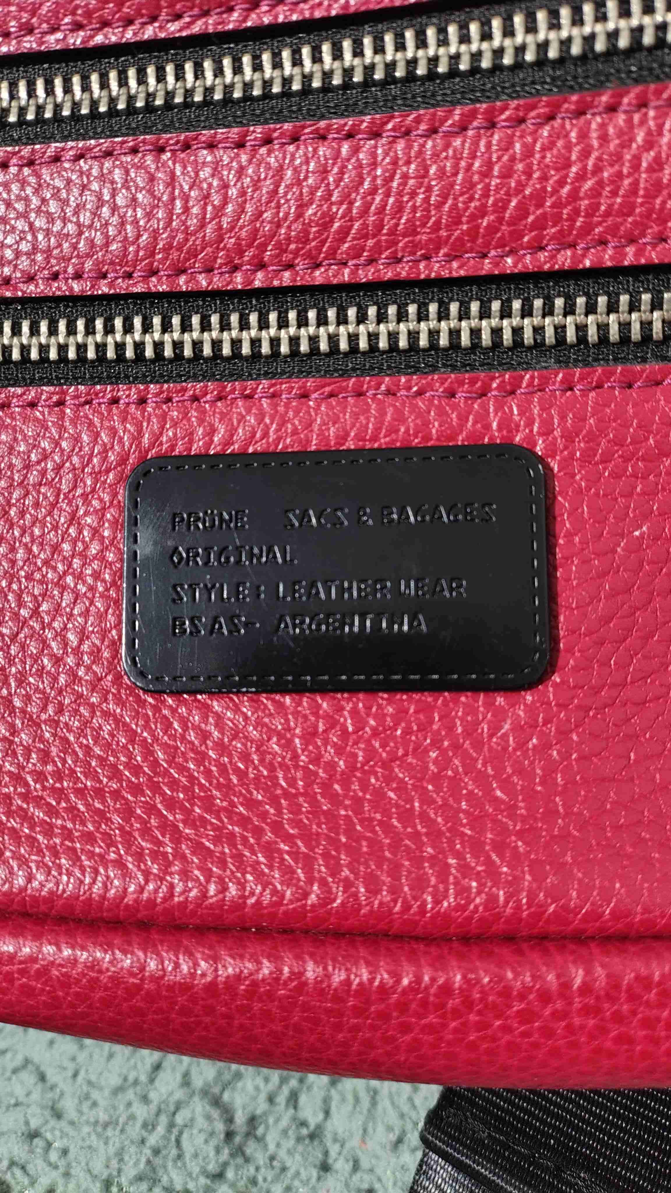 Riñonera roja con cierres metálicos PRÜNE - miniatura 4