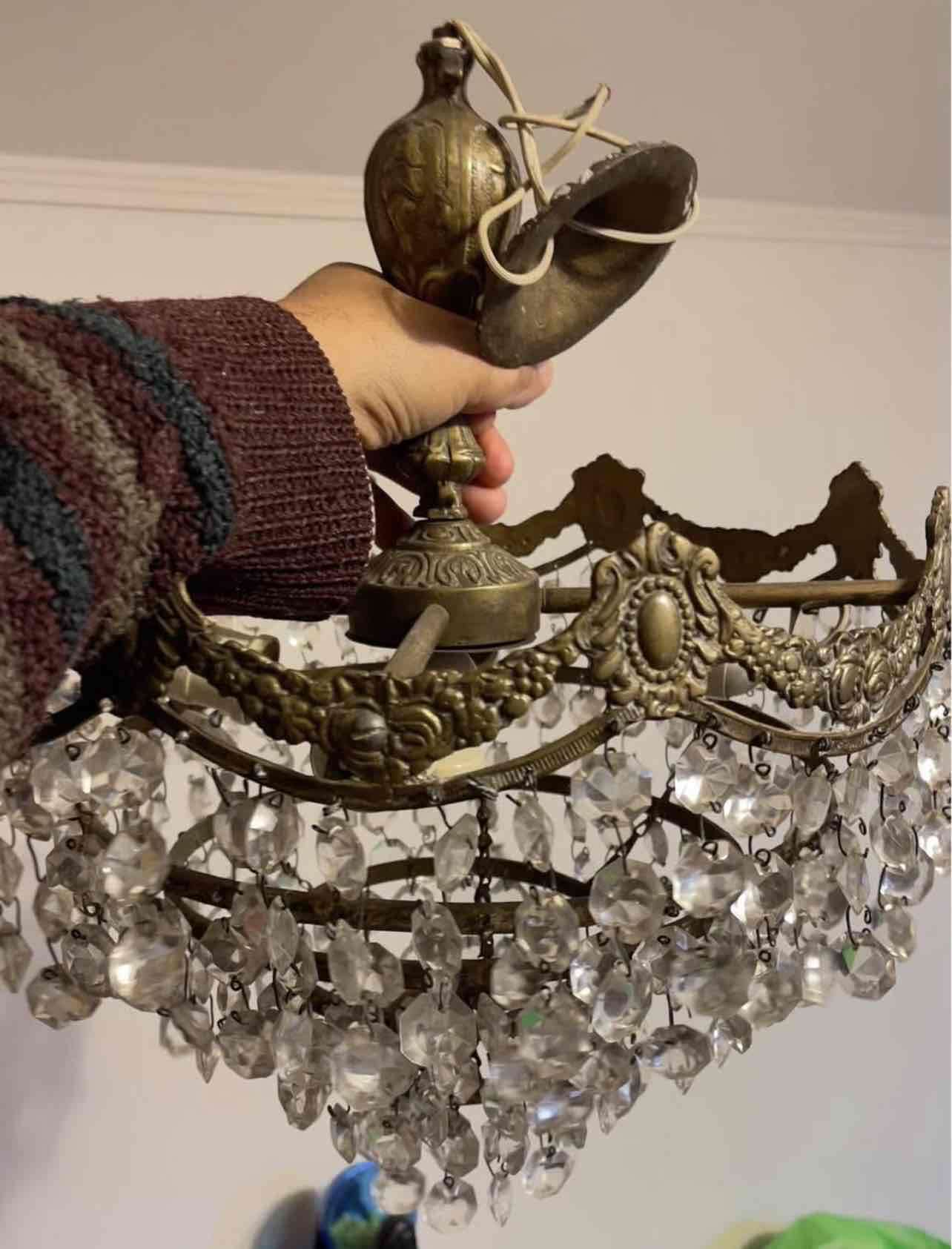 Lámpara de estilo antiguo cristal