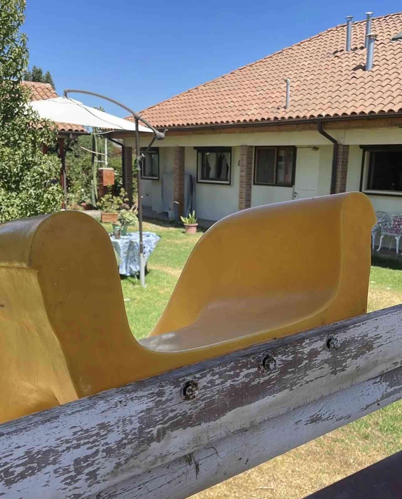 Tobogán infantil amarillo - 4