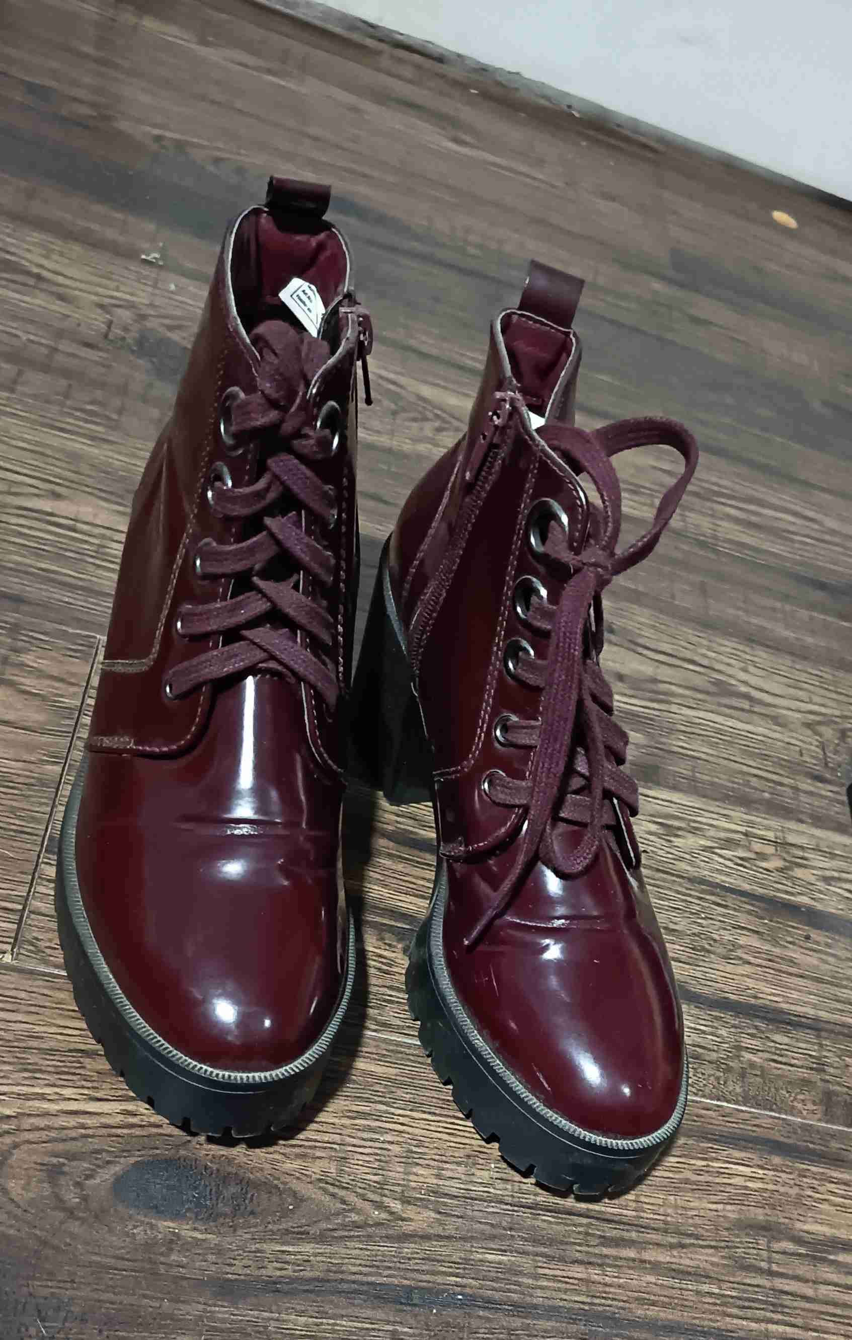 Botines burdeos con plataforma - miniatura 4