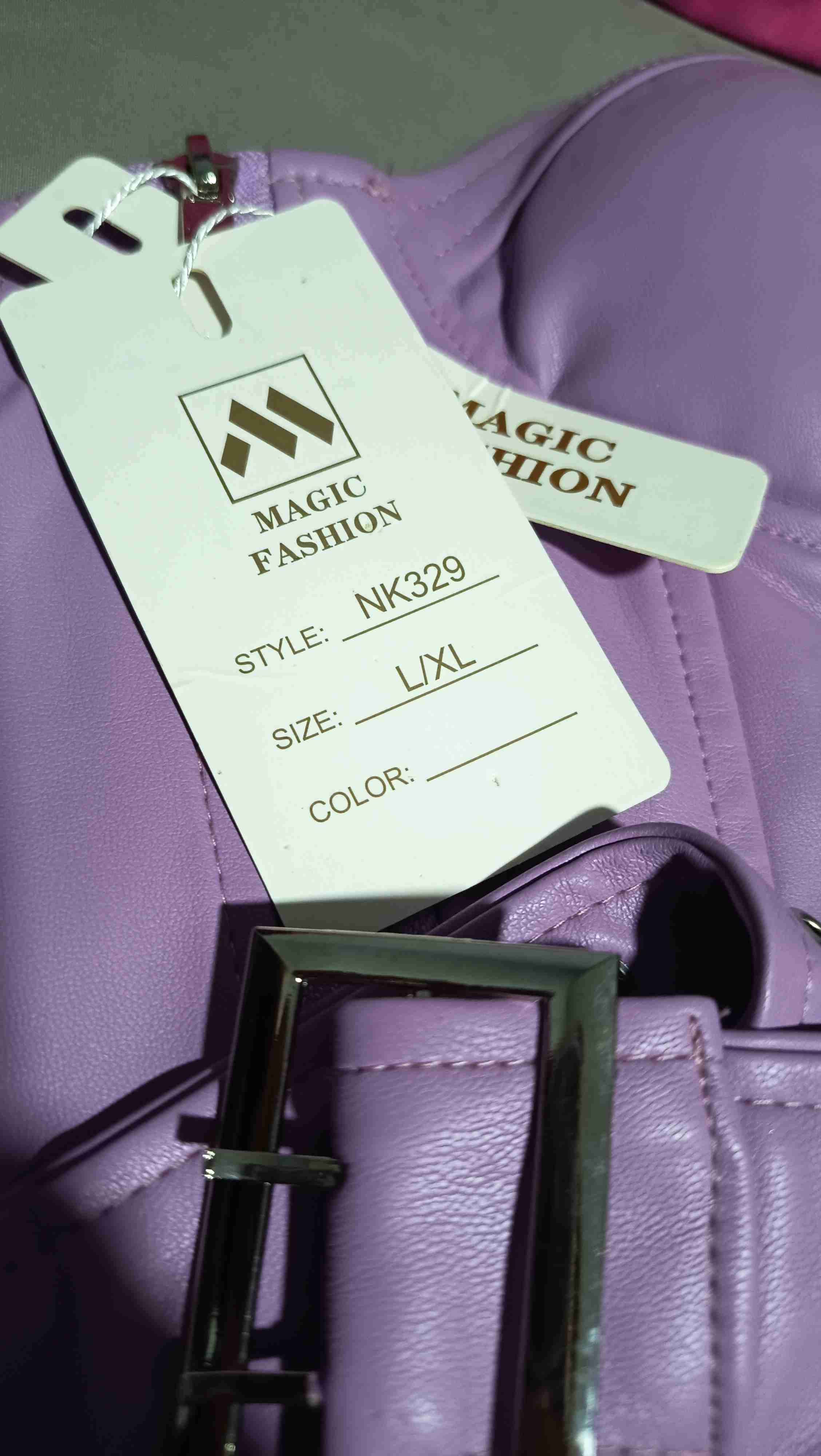 Corset morado y negro de encaje - miniatura 3