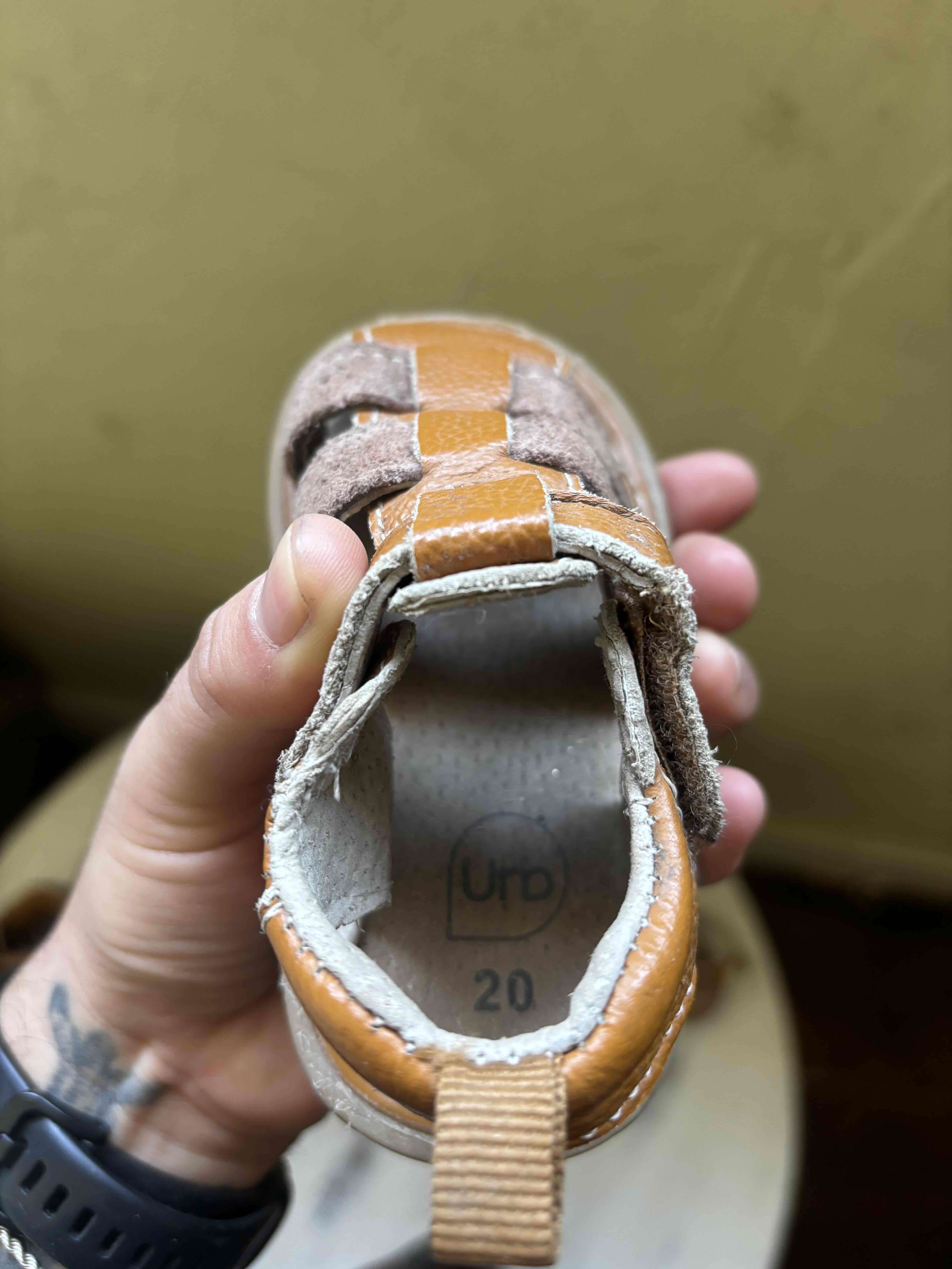 Sandalias de cuero marrón para niños - miniatura 2