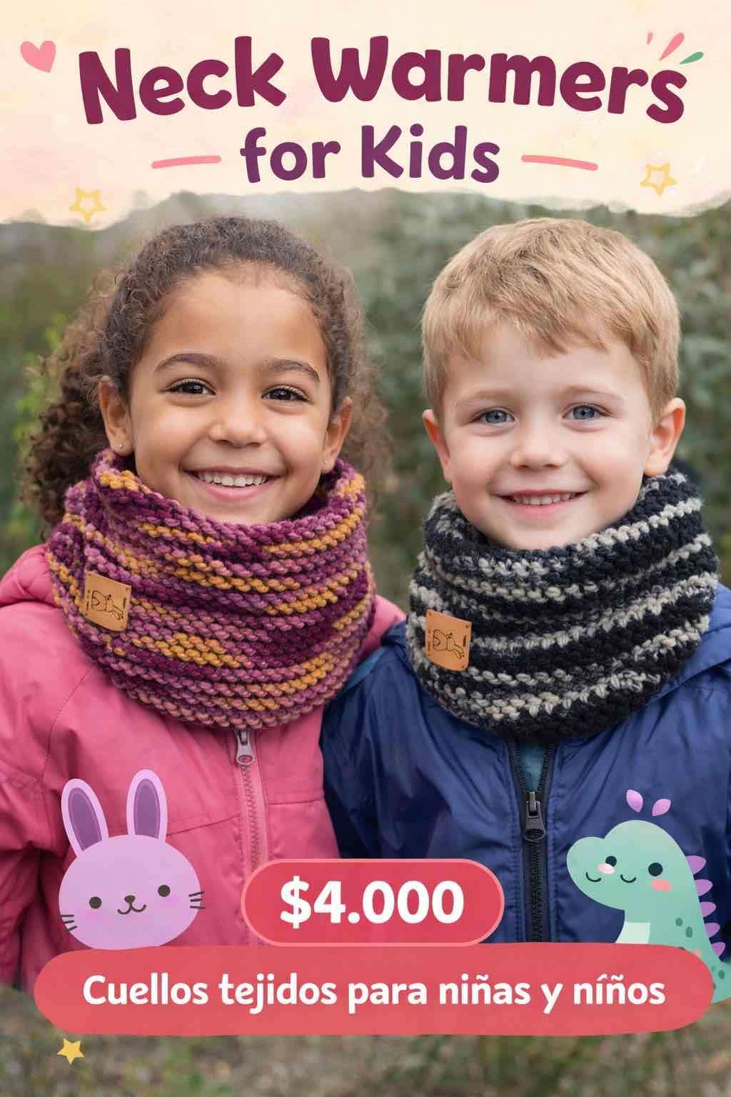 Cuellos tejidos para niños