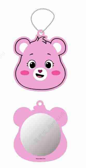 Espejo colgante oso rosado