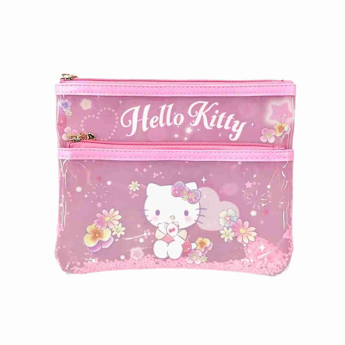 Estuche Hello Kitty rosa con estampado