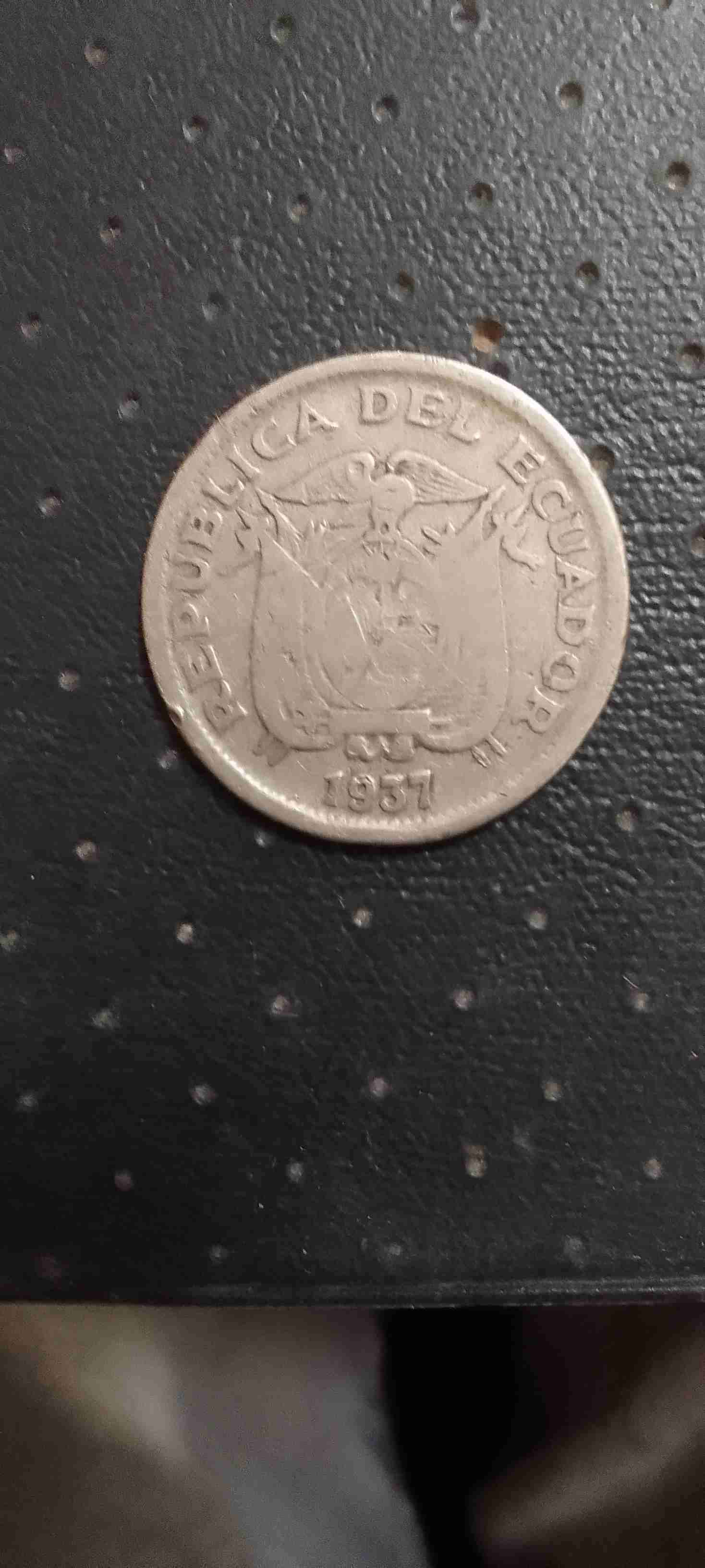 Moneda antigua Ecuador 1,sucre 1937 - 2