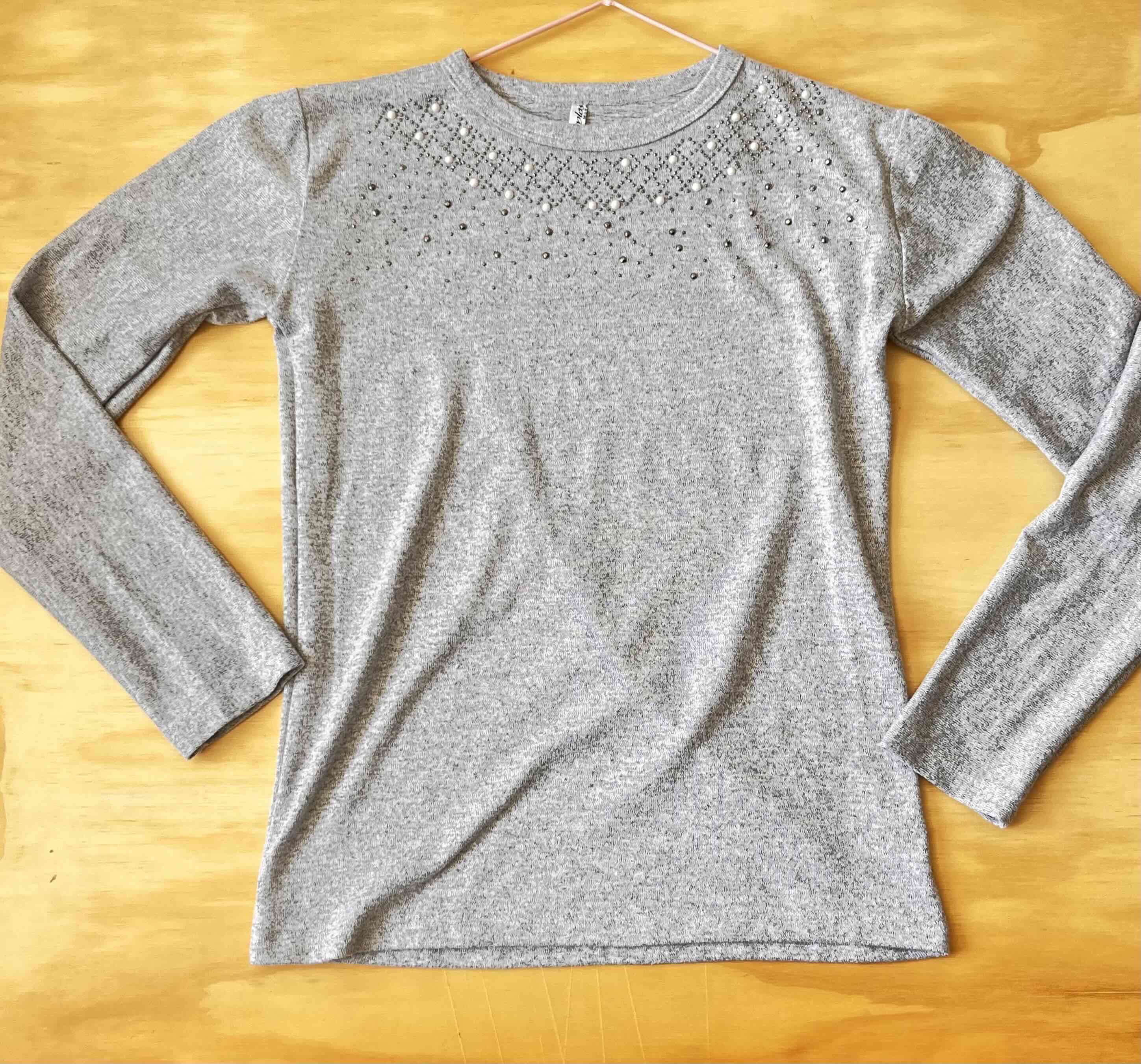 Suéter de algodón ligero con piedreria | TALLA S