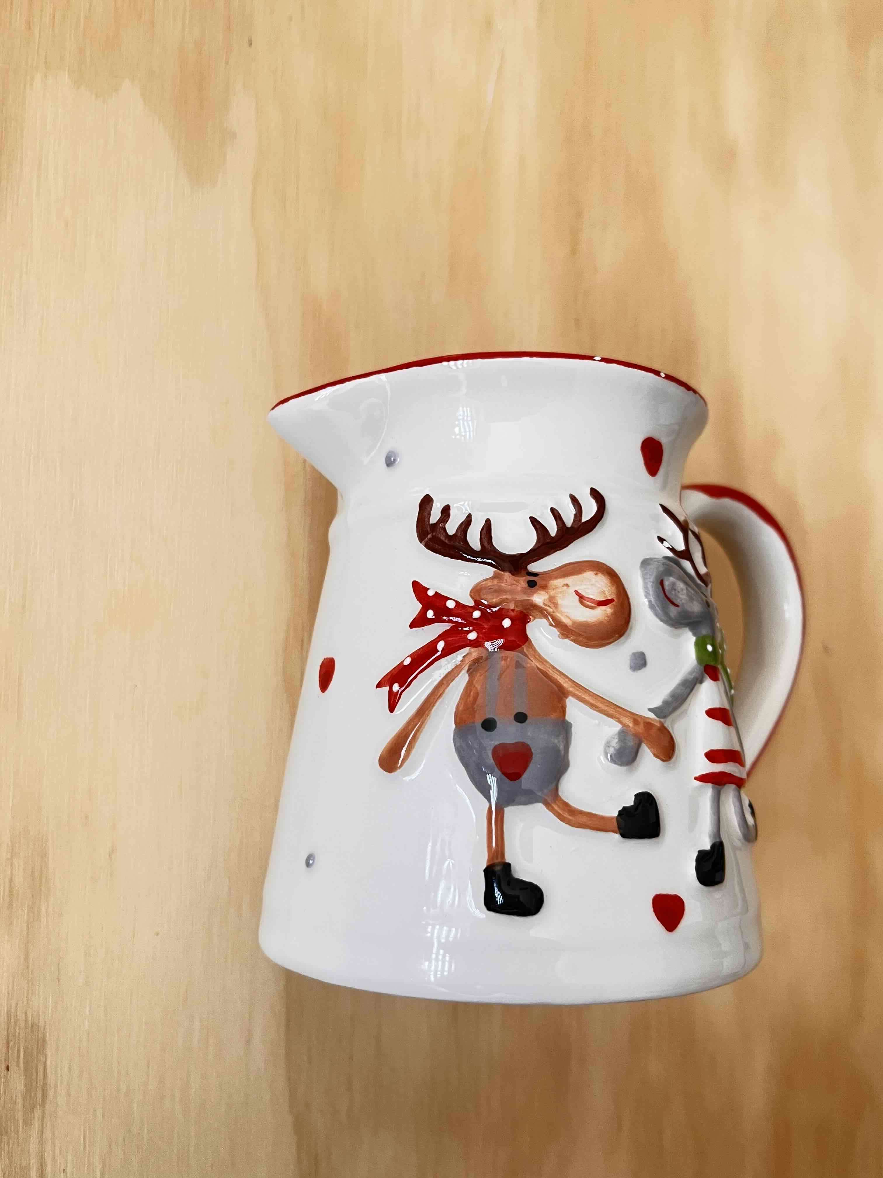 Jarro cerámico navideño renos