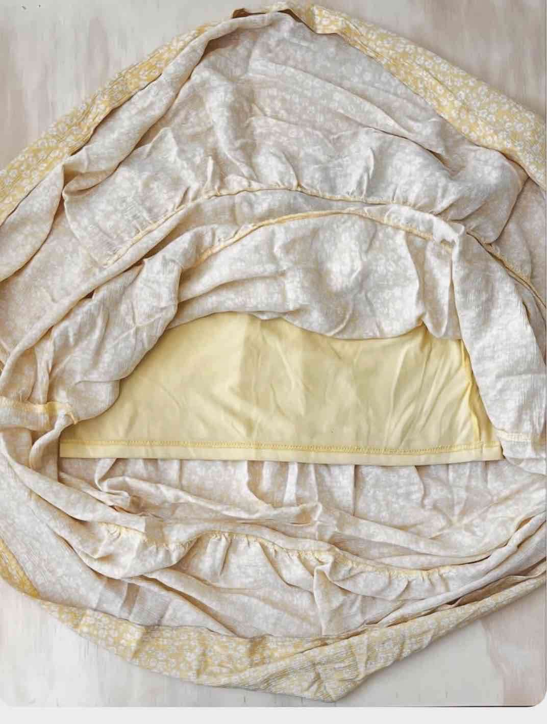 Falda larga amarilla estampada - miniatura 2