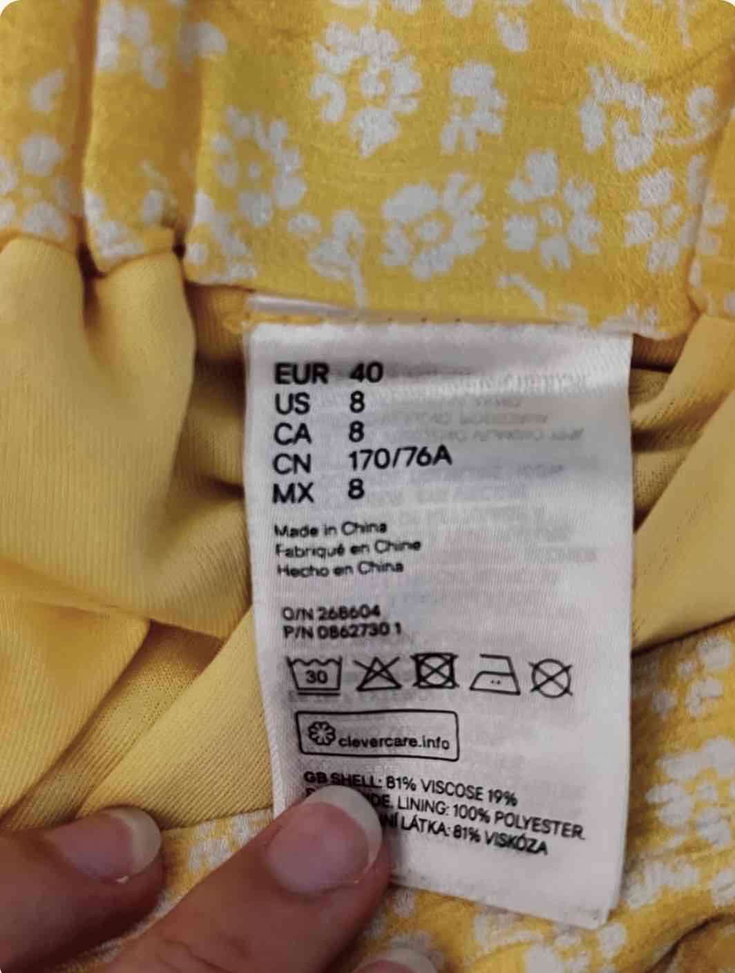 Falda larga amarilla estampada - miniatura 4