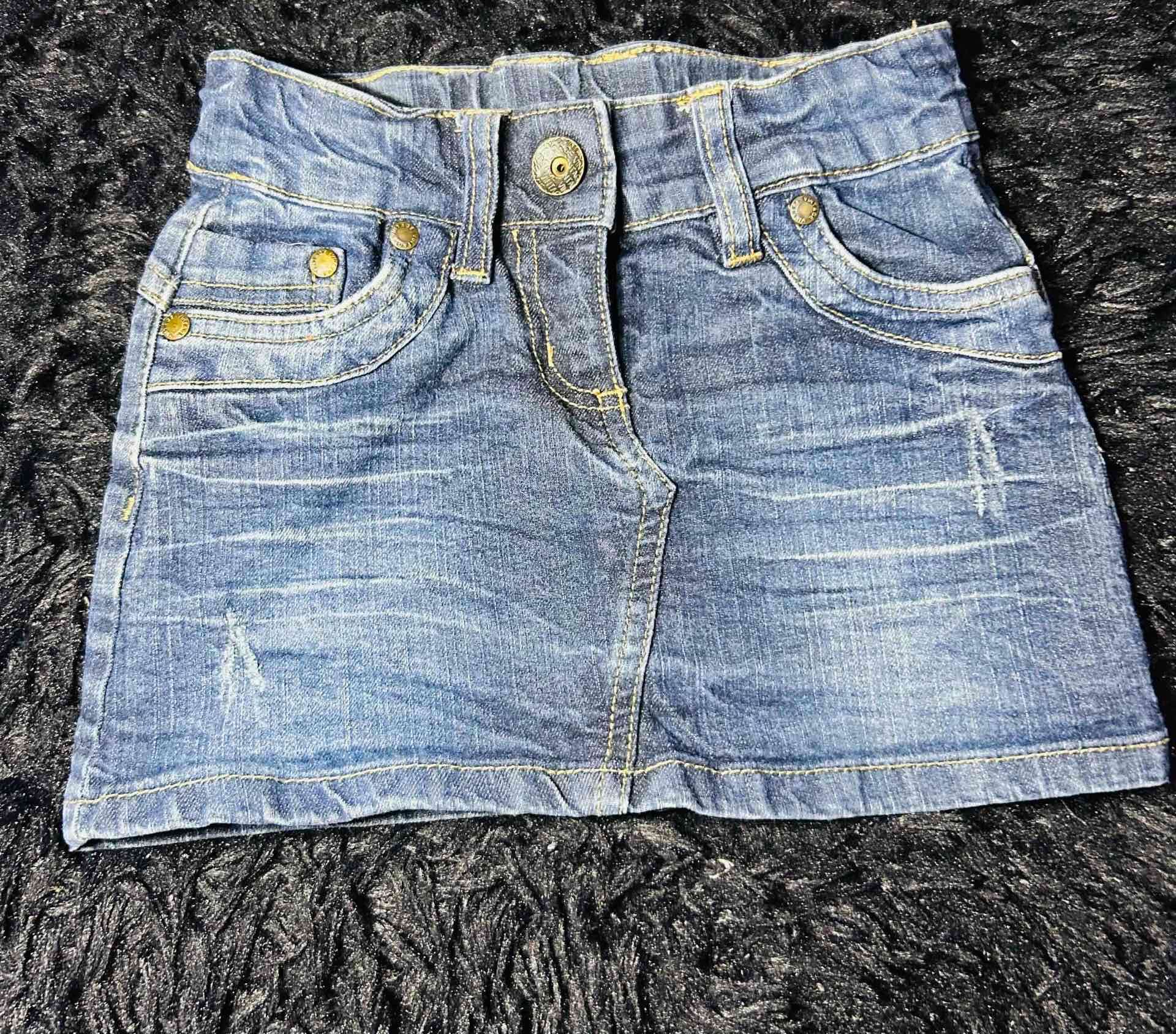 Mini falda de mezclilla azul