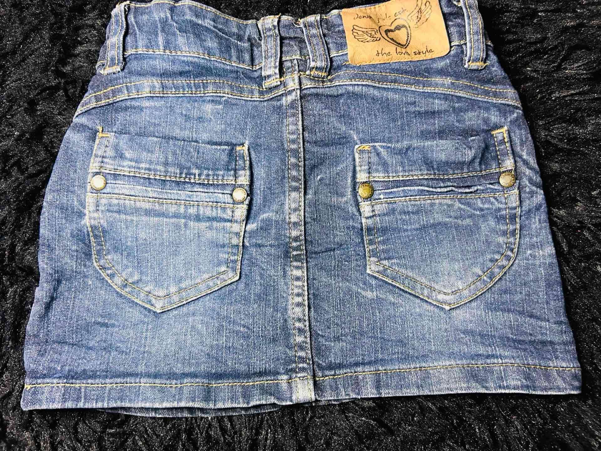 Mini falda de mezclilla azul - miniatura 2