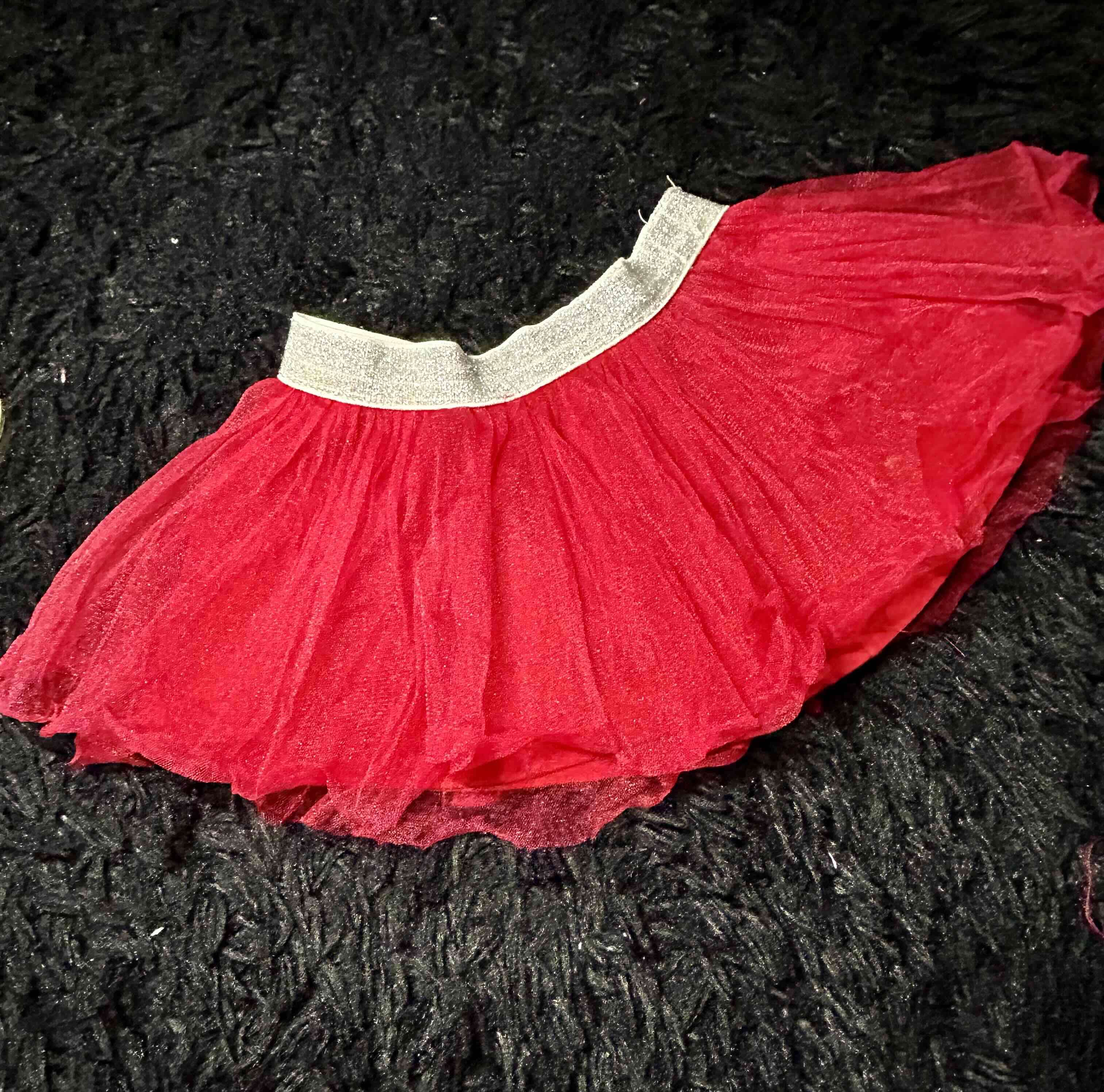 Falda tutú roja para niñas - miniatura 2