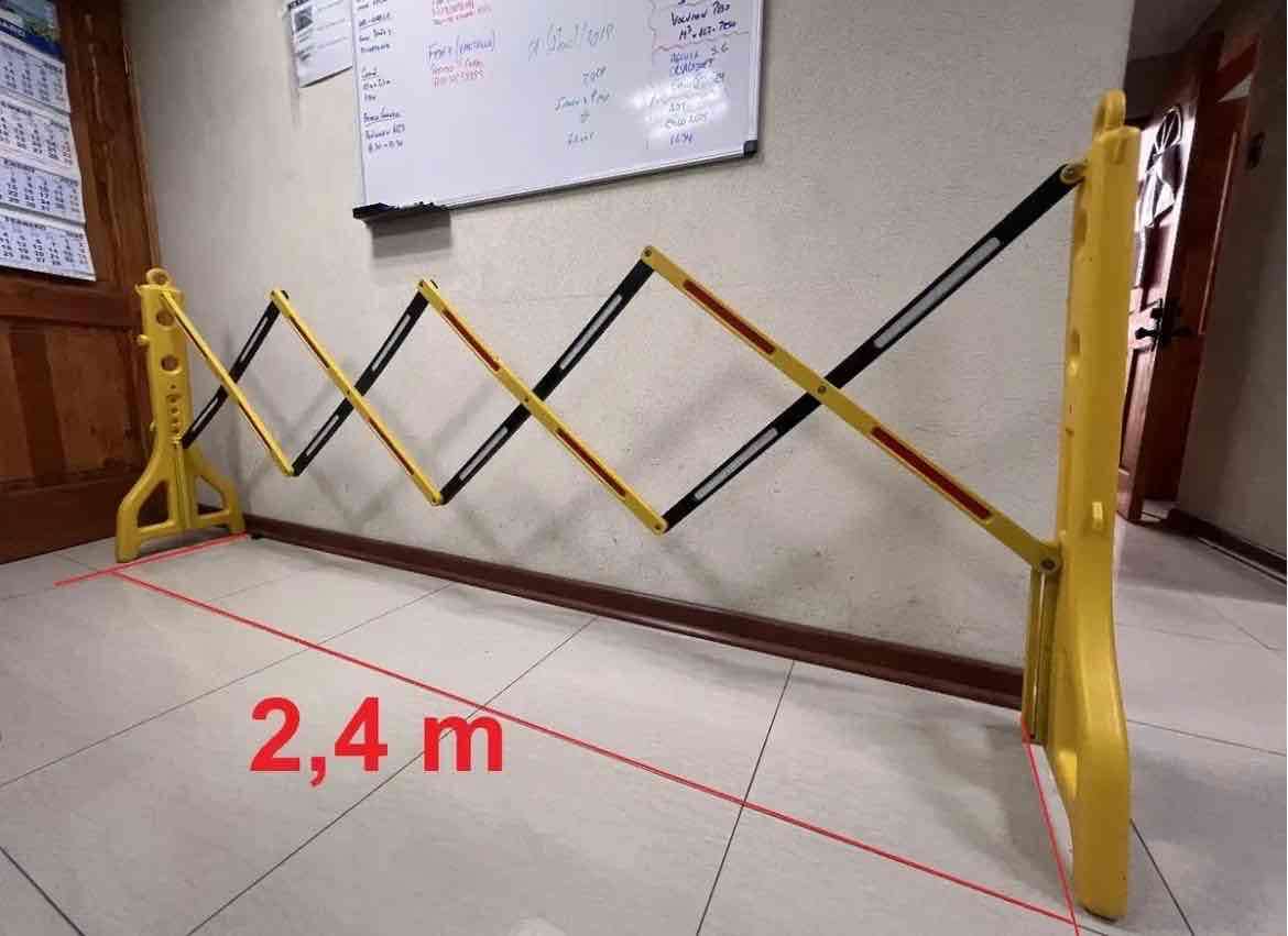 Barrera  plegable amarilla - miniatura 4