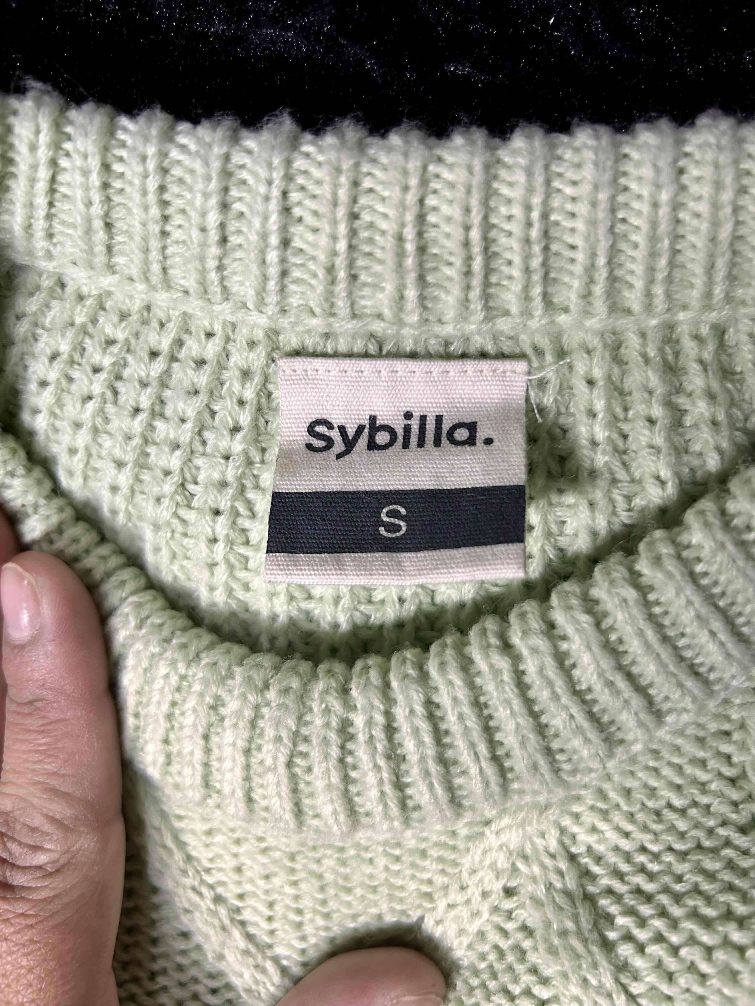 Suéter verde de lana trenzada - miniatura 4