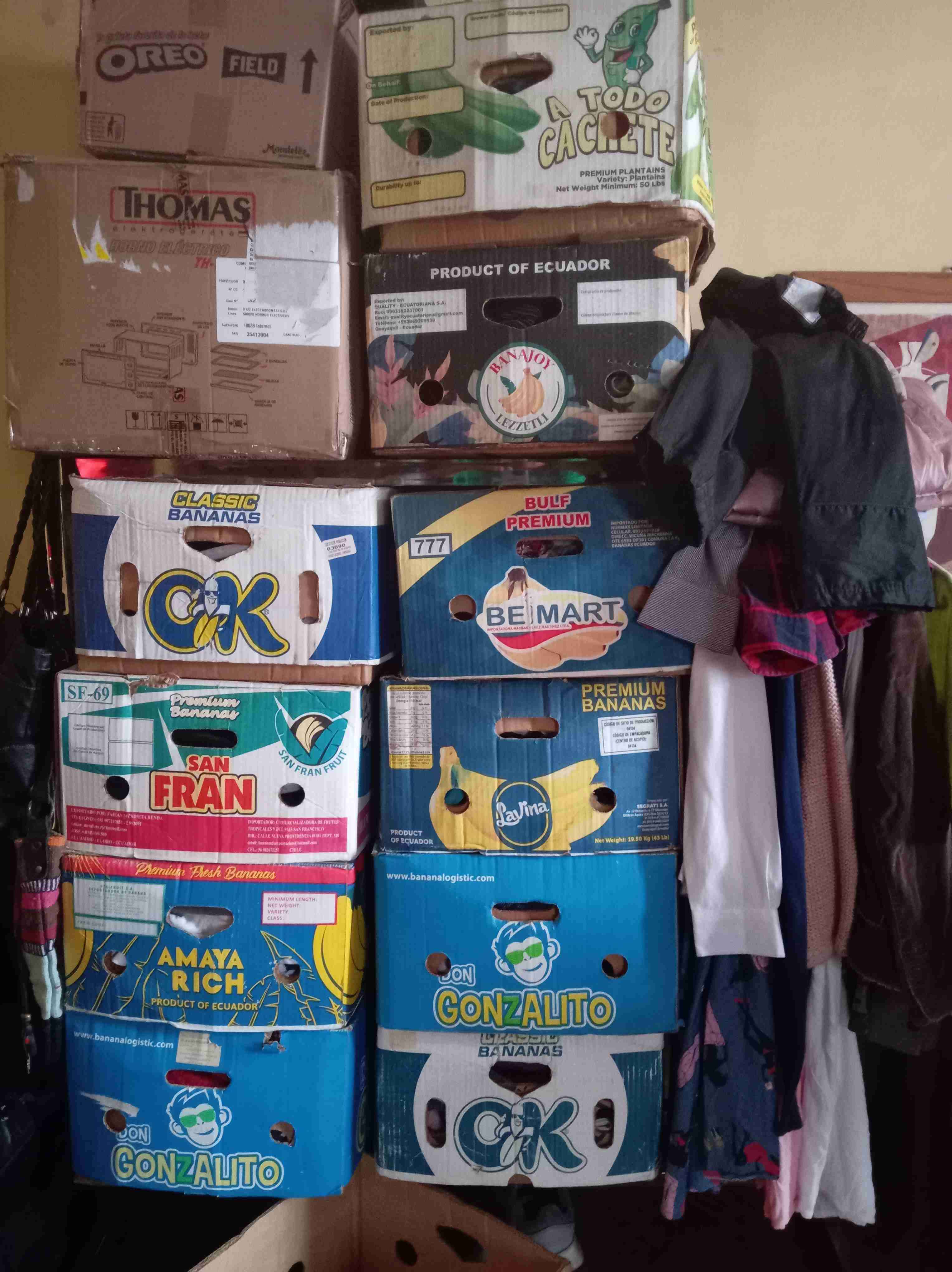 Cajas de ropa para revender