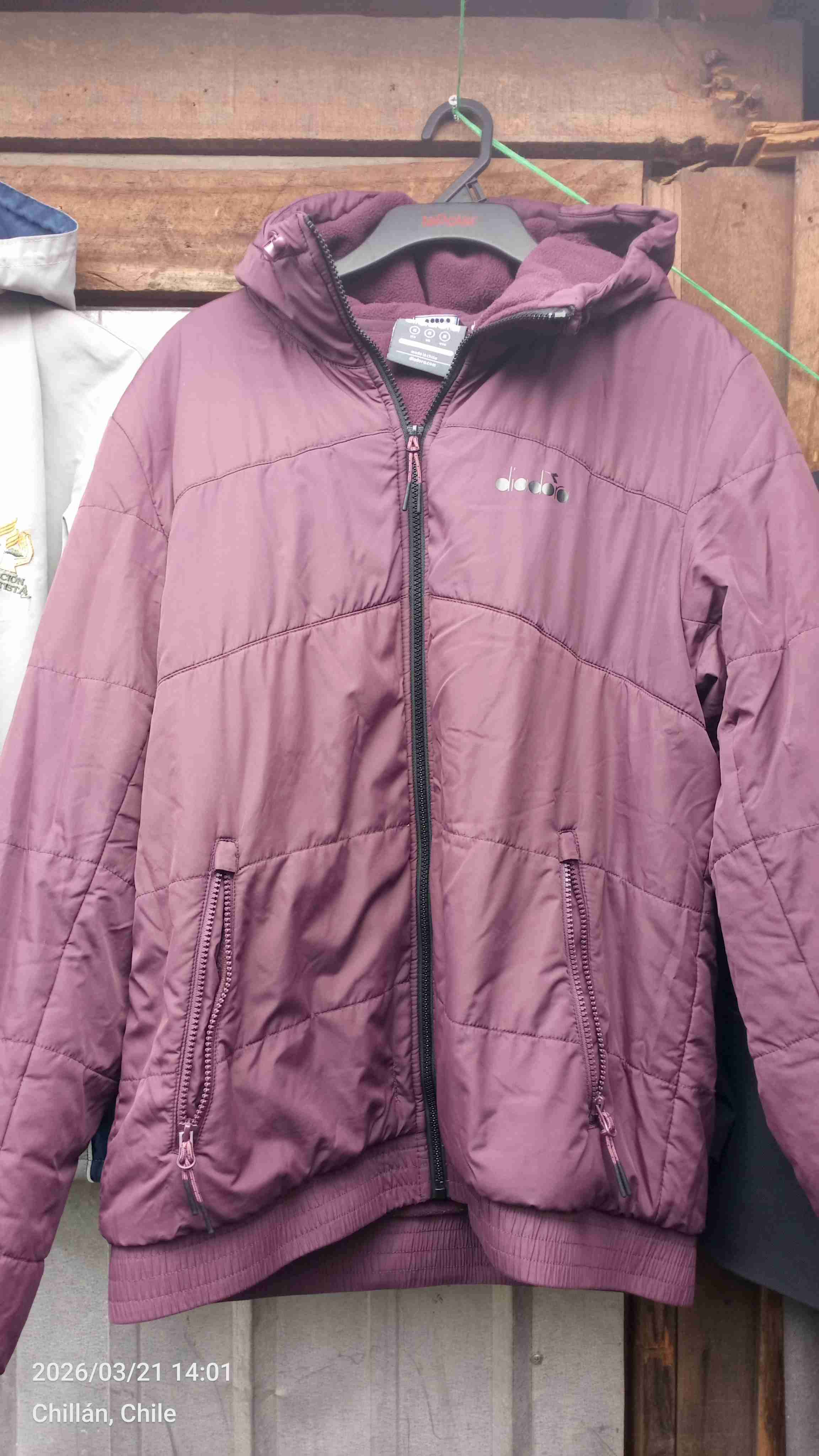 Chaqueta acolchada morada Diadora