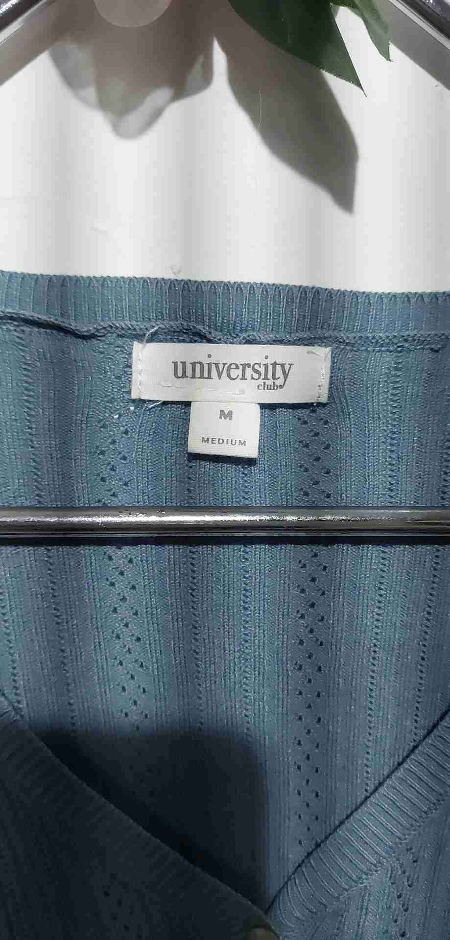 Polera Cardigan azul tejido - miniatura 2