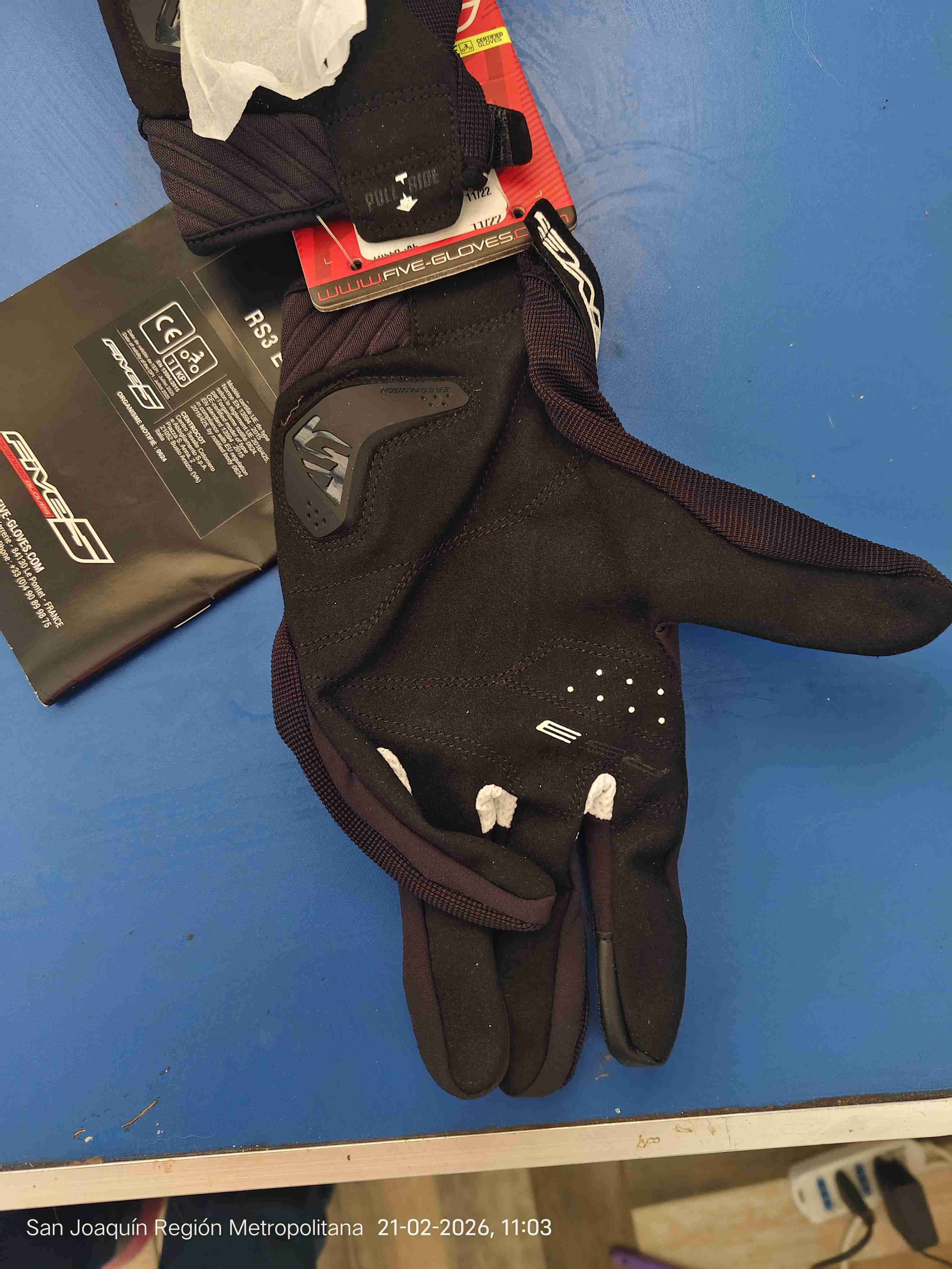 Guantes de moto Five RS3 negros