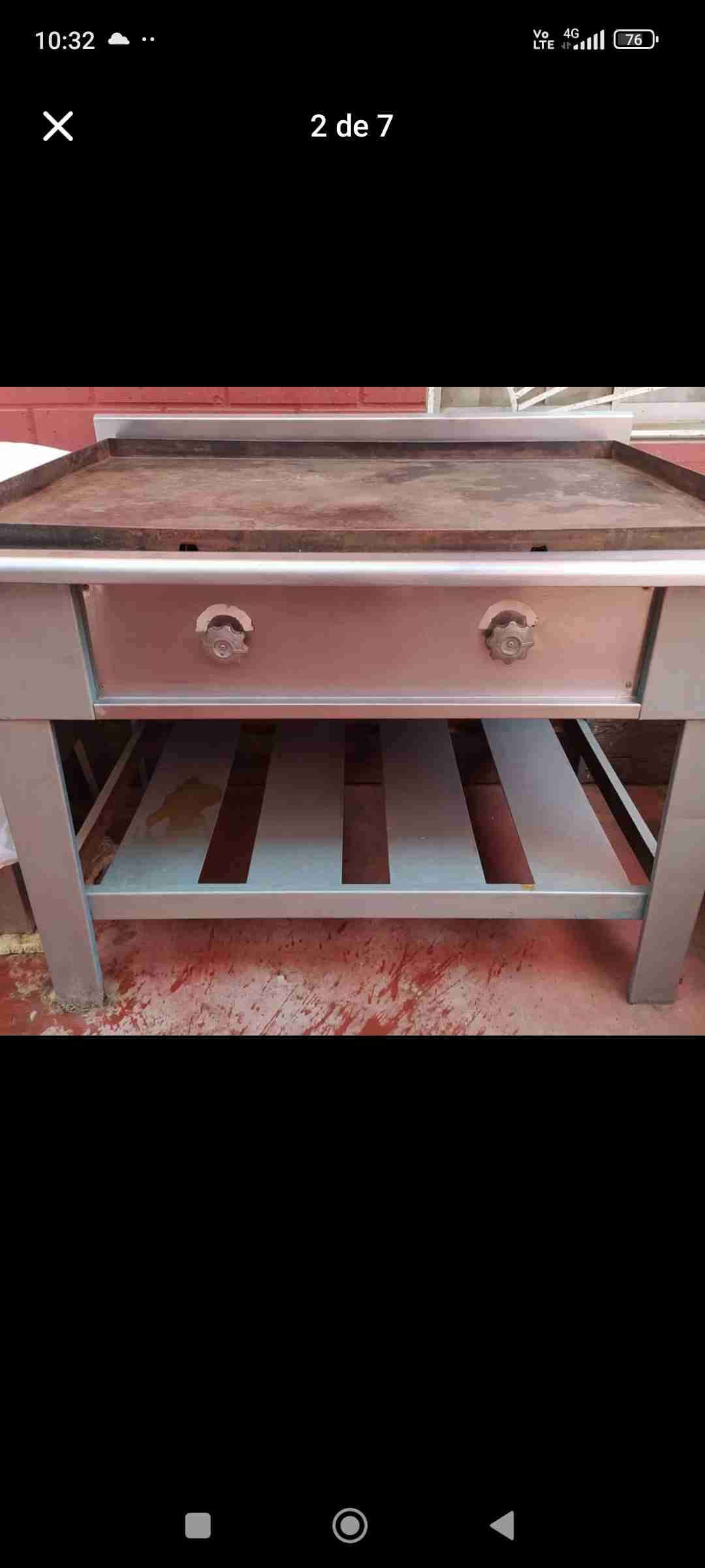 Plancha doble fogón