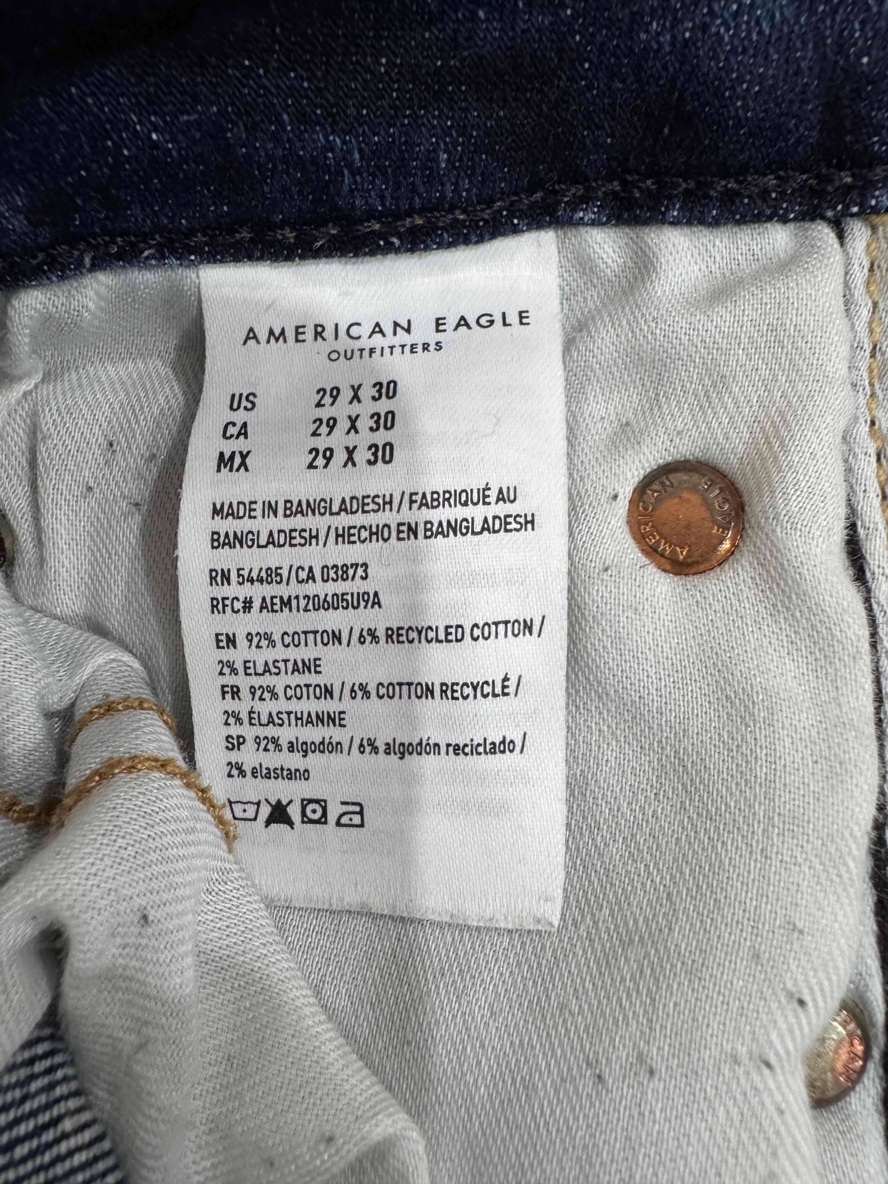 Jeans azul oscuro American Eagle - miniatura 3