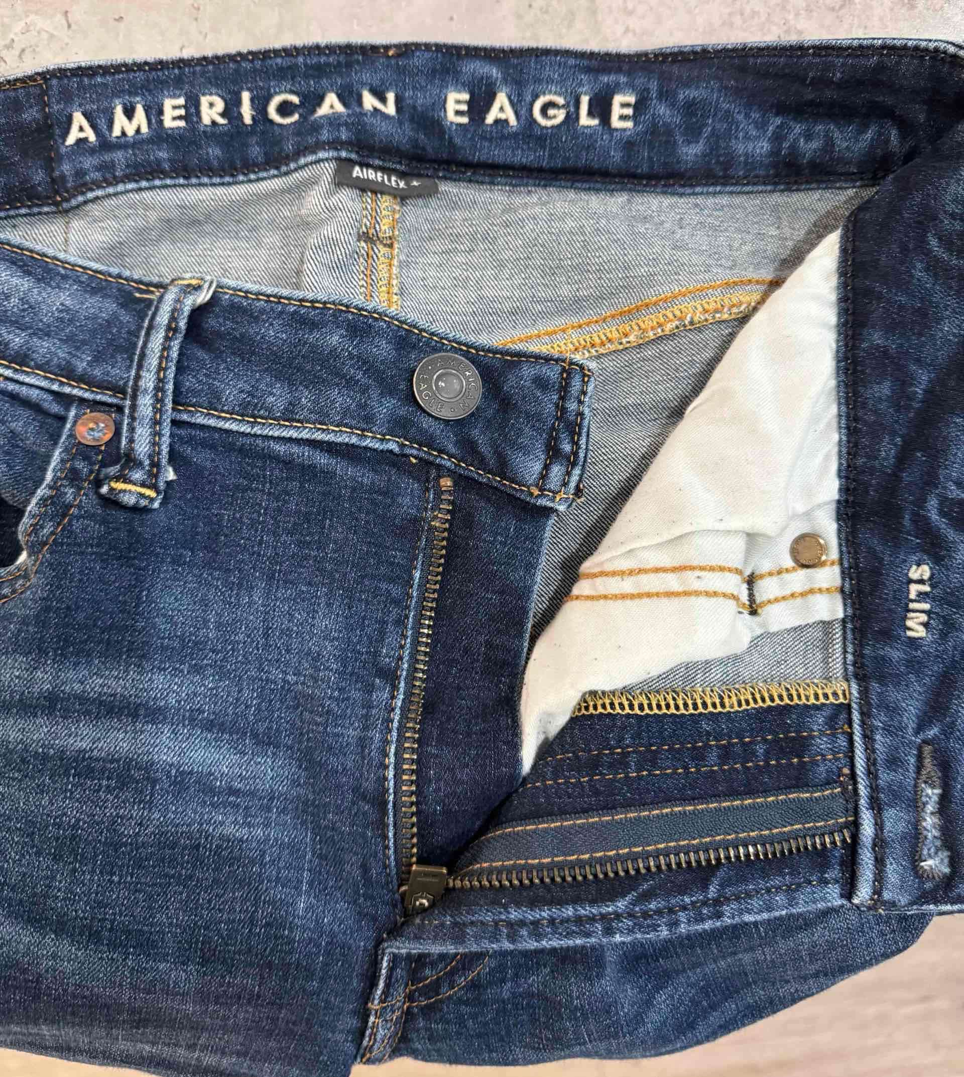 Jeans azul oscuro American Eagle - miniatura 4