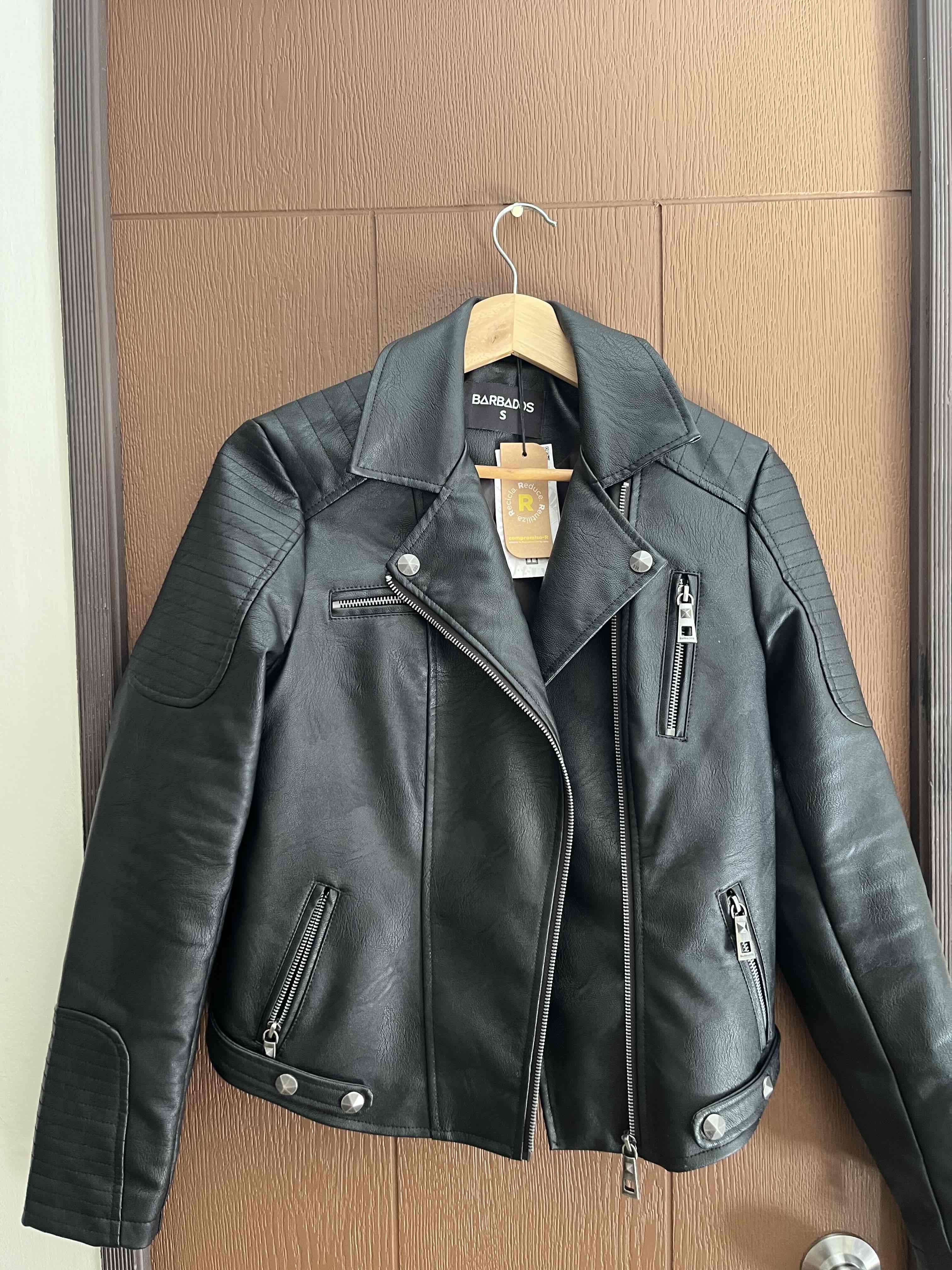Chaqueta biker negra XS - miniatura 3